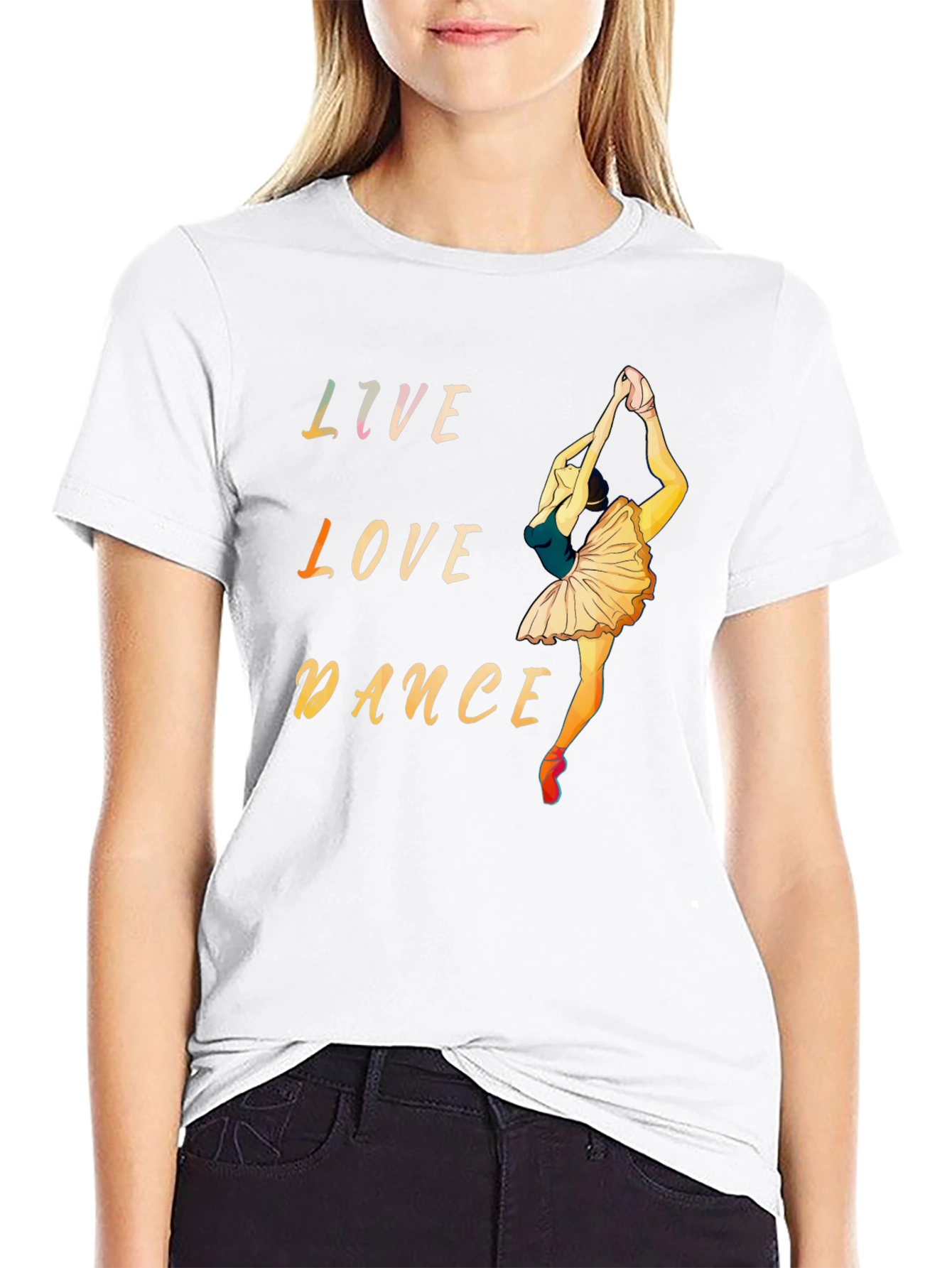 Live Love Dance Black Graphic Tee