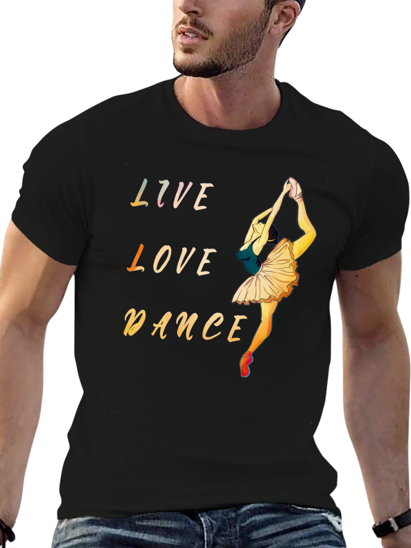 Live Love Dance Black Graphic Tee