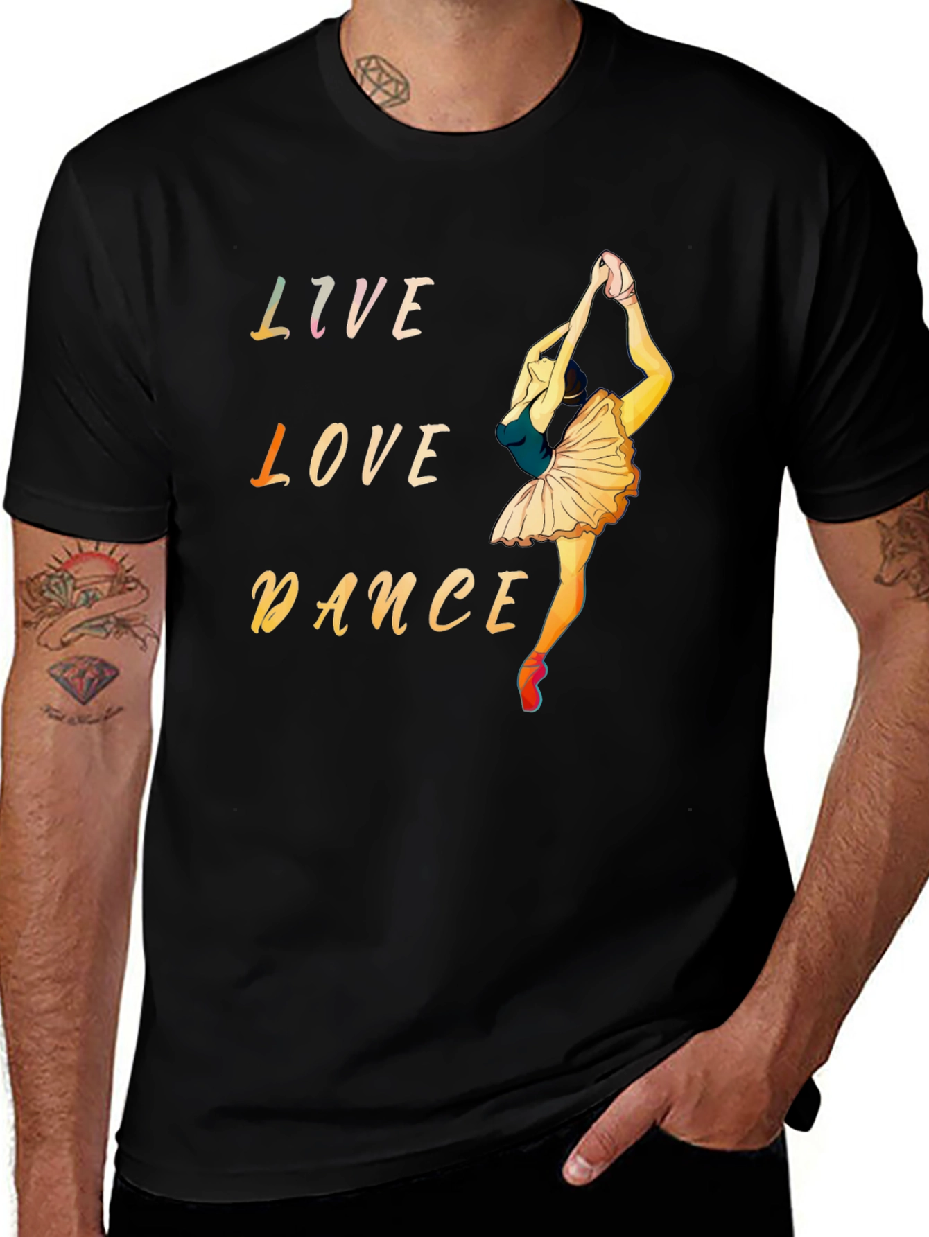 Live Love Dance Black Graphic Tee