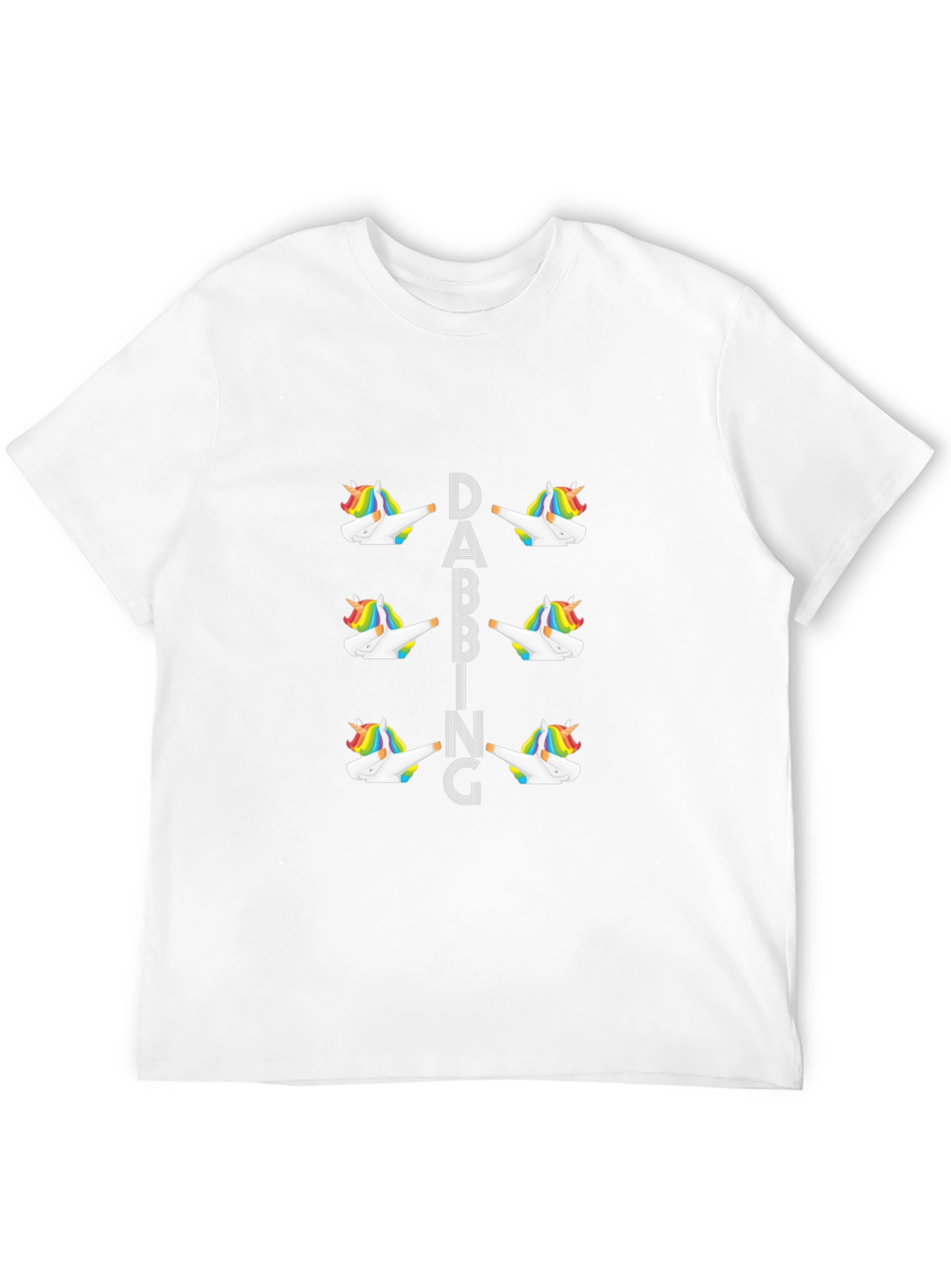 Dabbing Unicorn Graphic Black T-Shirt