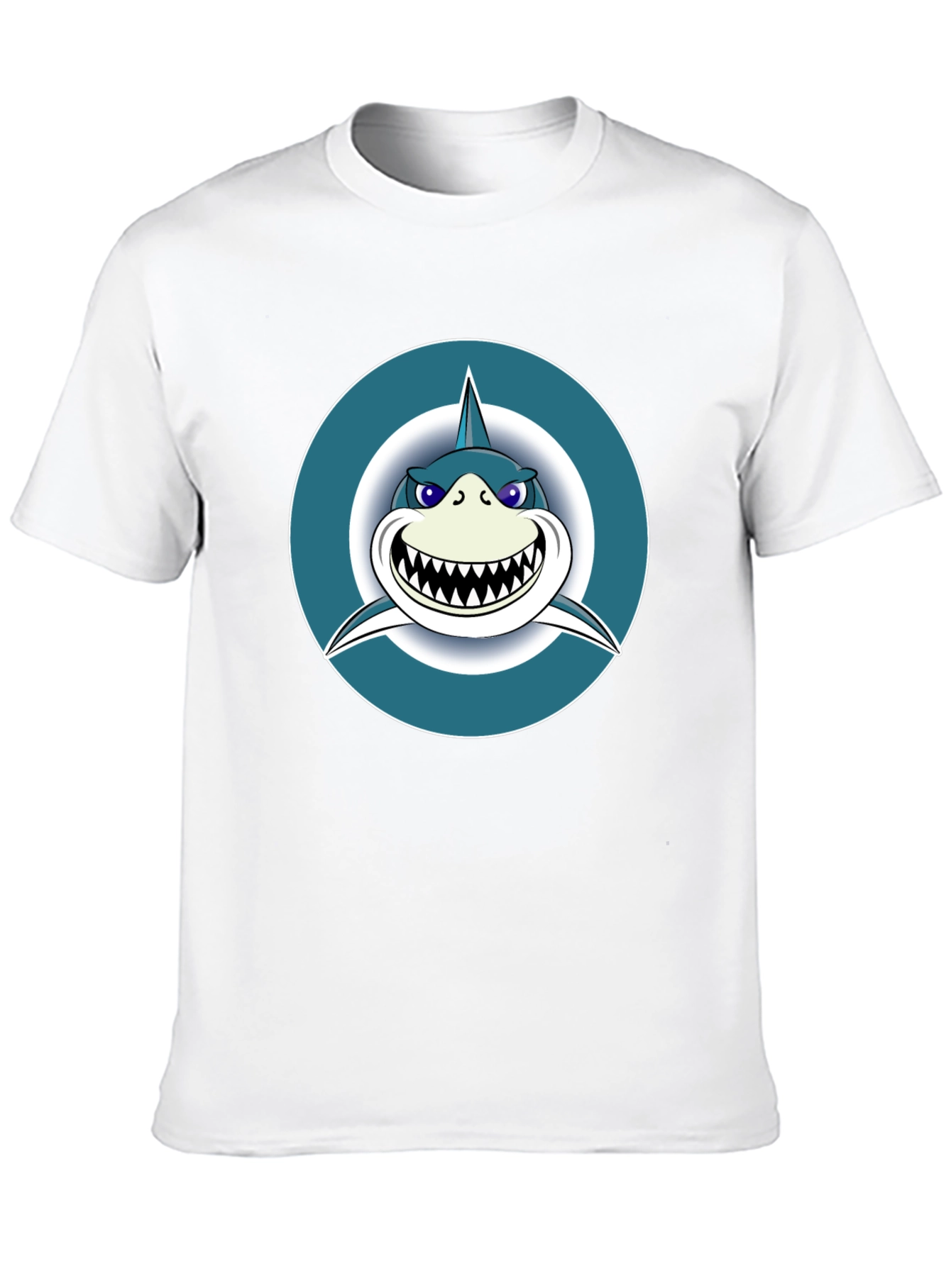 Shark Graphic Tee - Mens Black Cotton T-Shirt