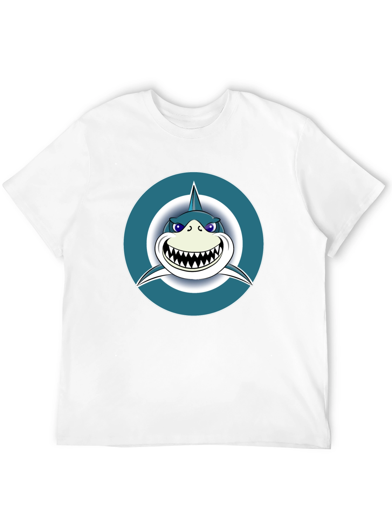 Shark Graphic Tee - Mens Black Cotton T-Shirt