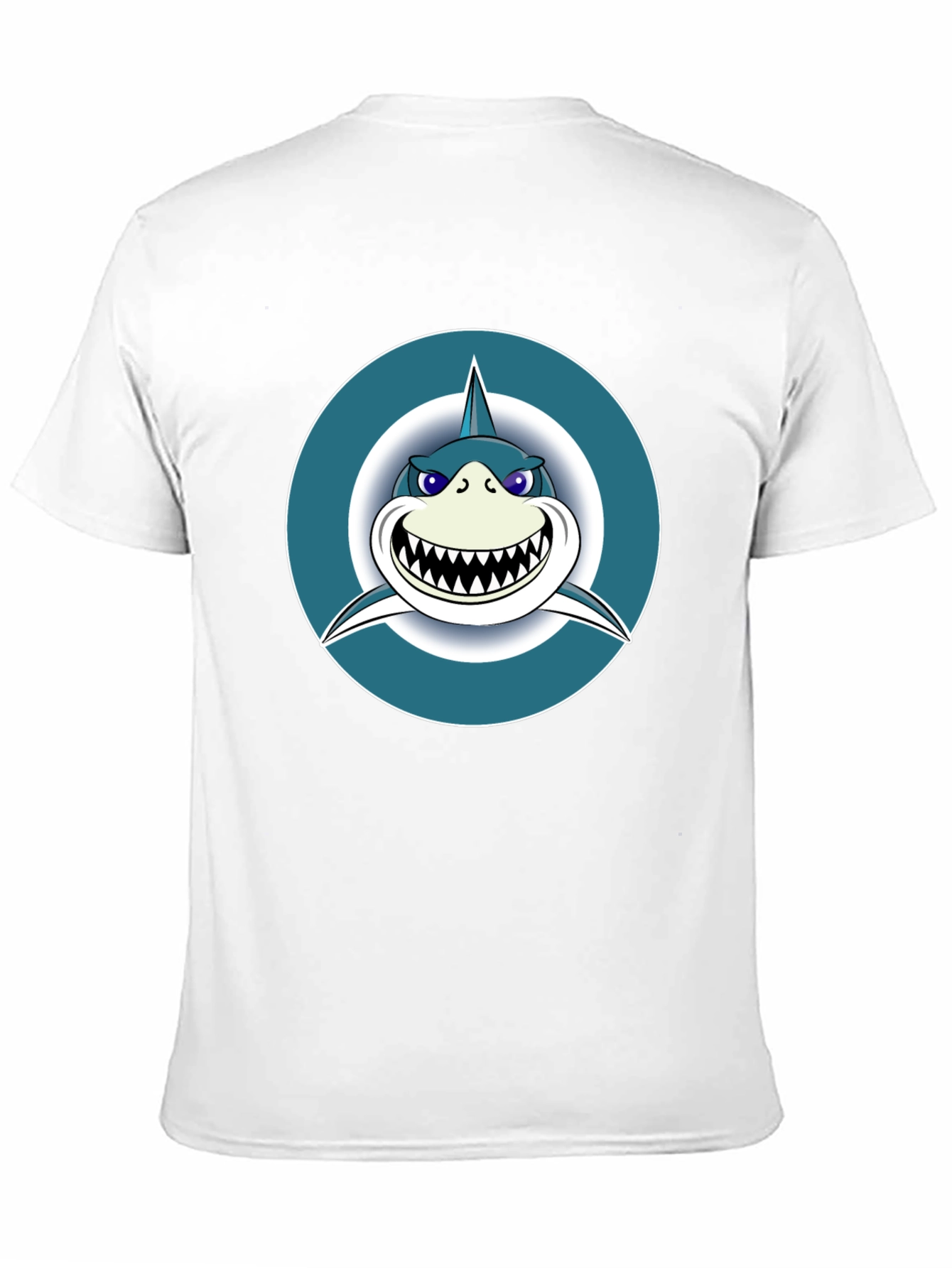 Shark Graphic Tee - Mens Black Cotton T-Shirt