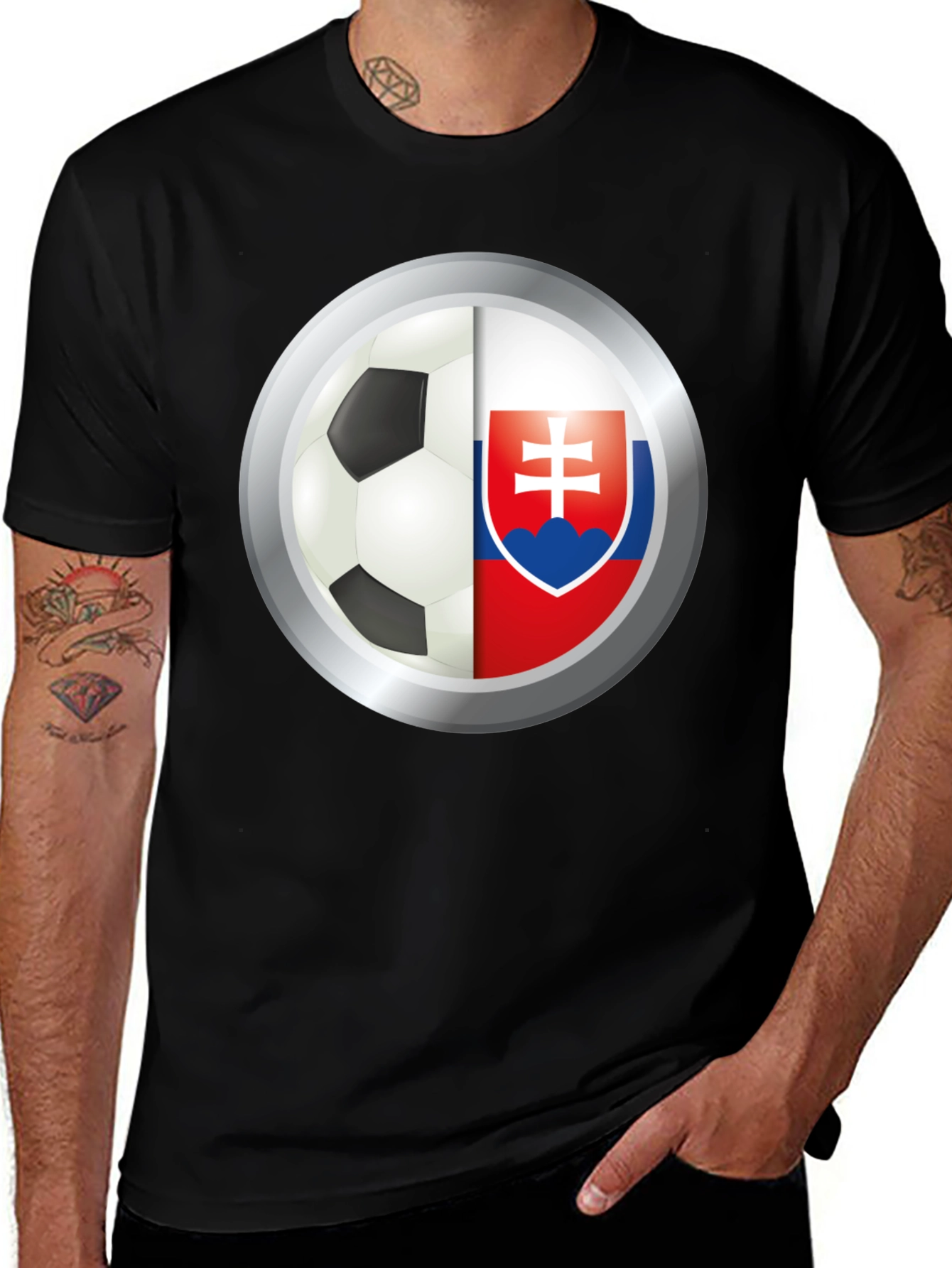 Slovakia Soccer Flag T-Shirt