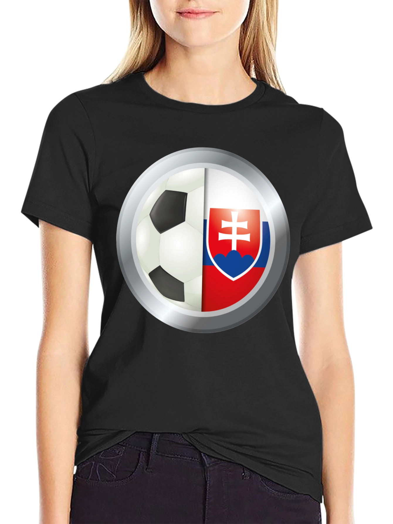 Slovakia Soccer Flag T-Shirt