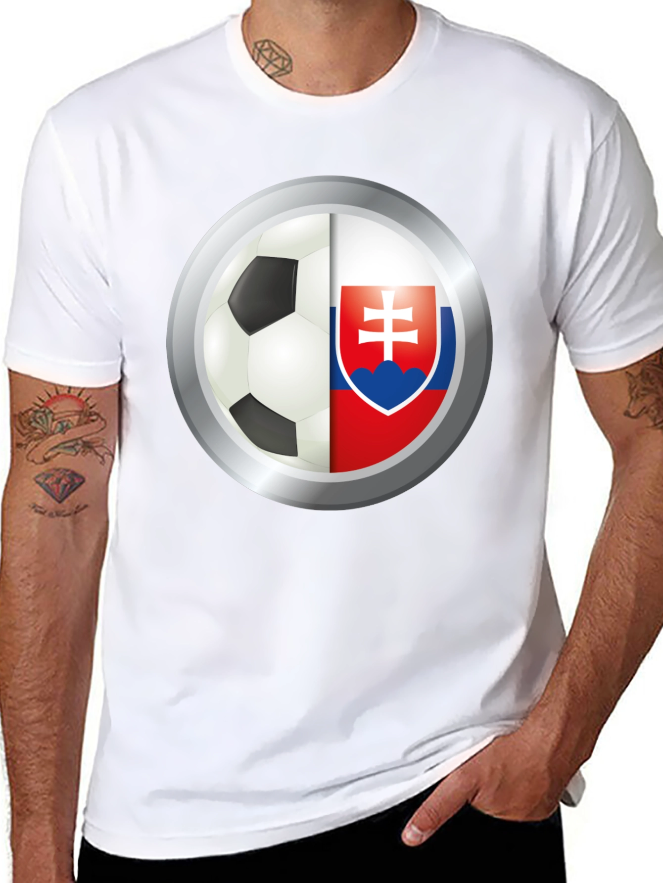 Slovakia Soccer Flag T-Shirt