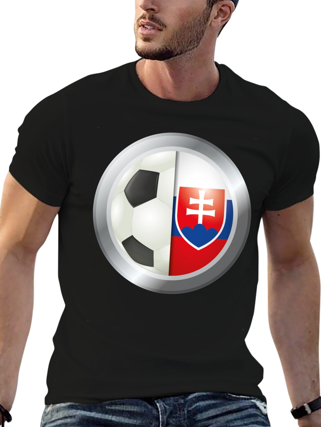 Slovakia Soccer Flag T-Shirt
