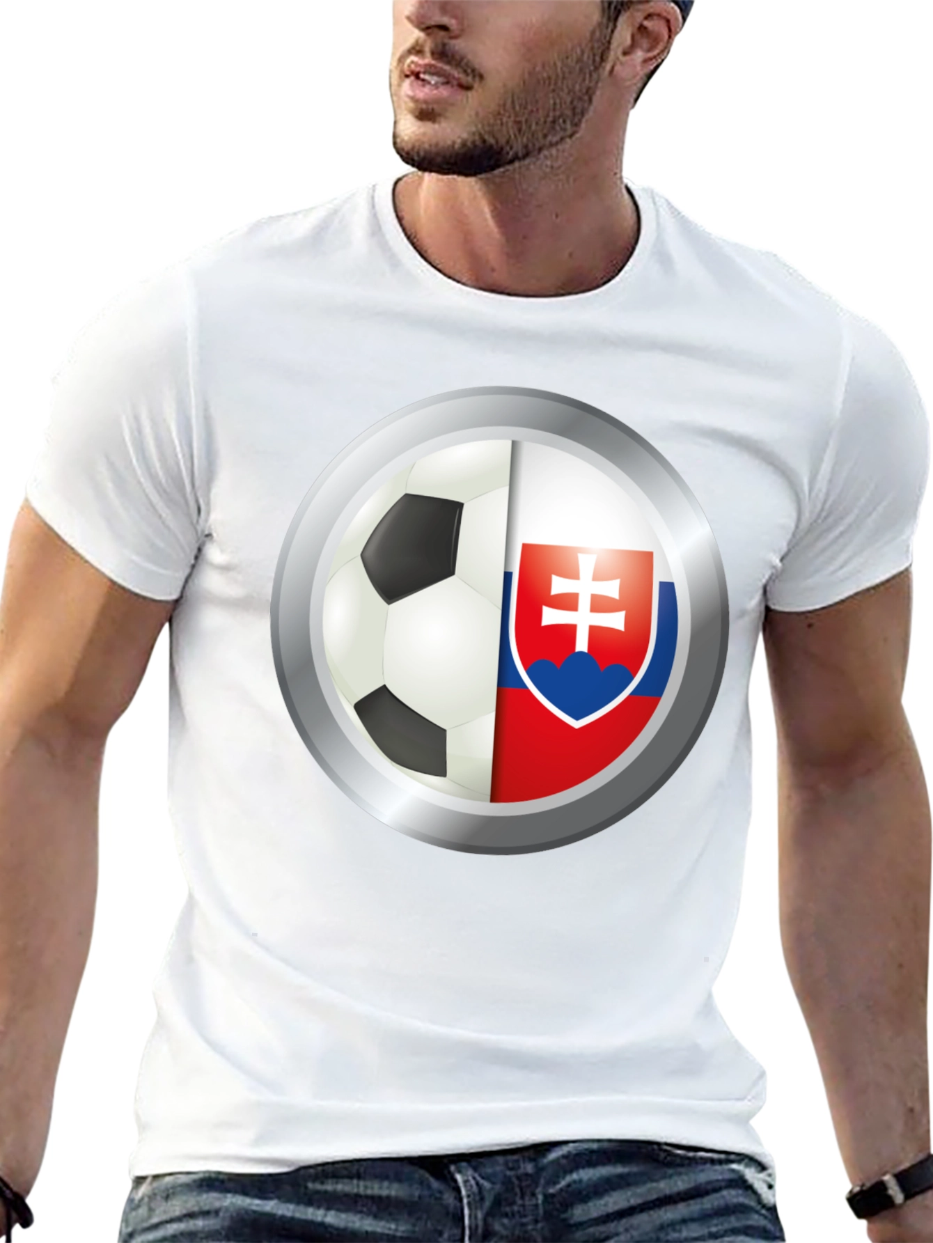 Slovakia Soccer Flag T-Shirt