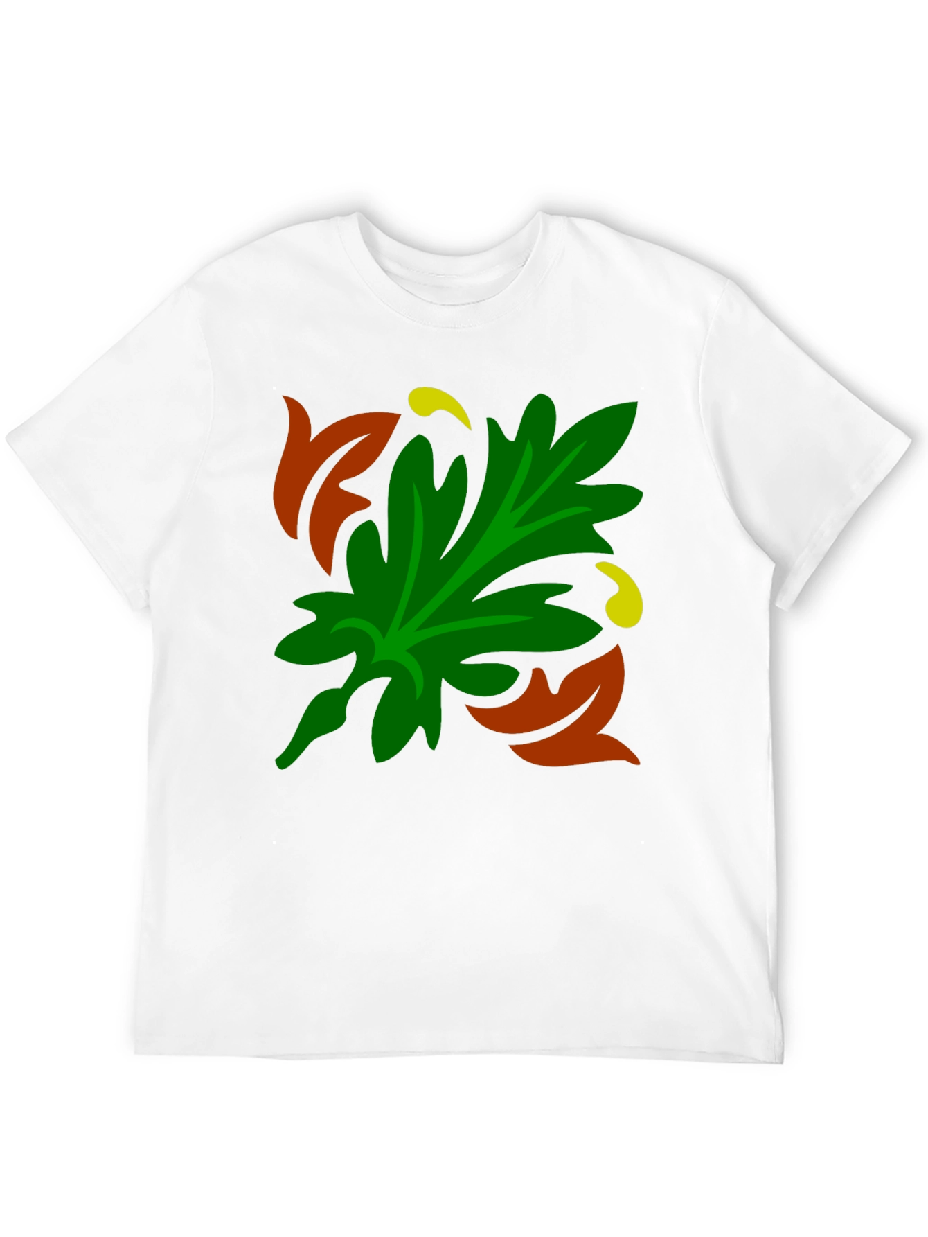 Autumn Leaf Graphic Black T-Shirt