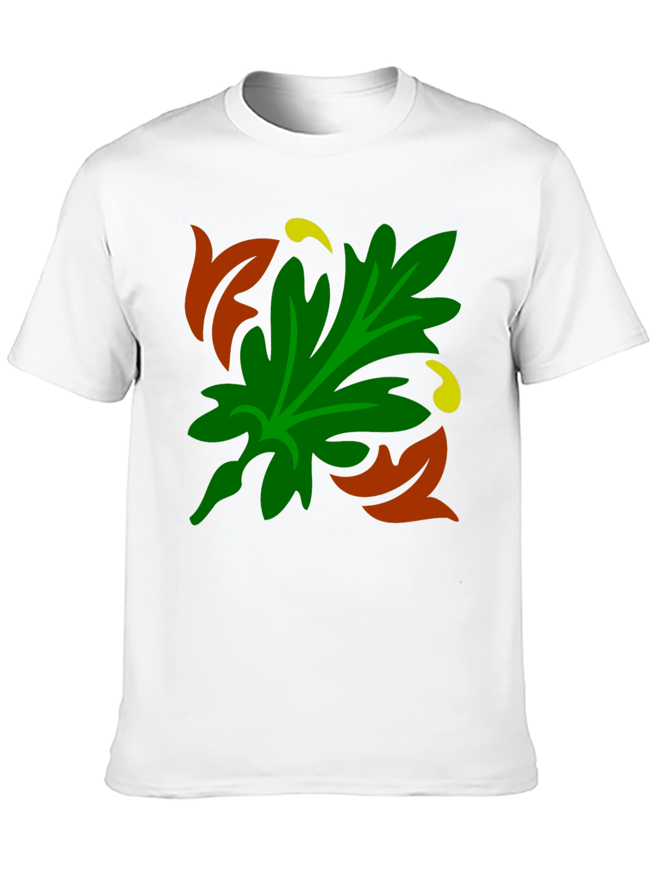 Autumn Leaf Graphic Black T-Shirt