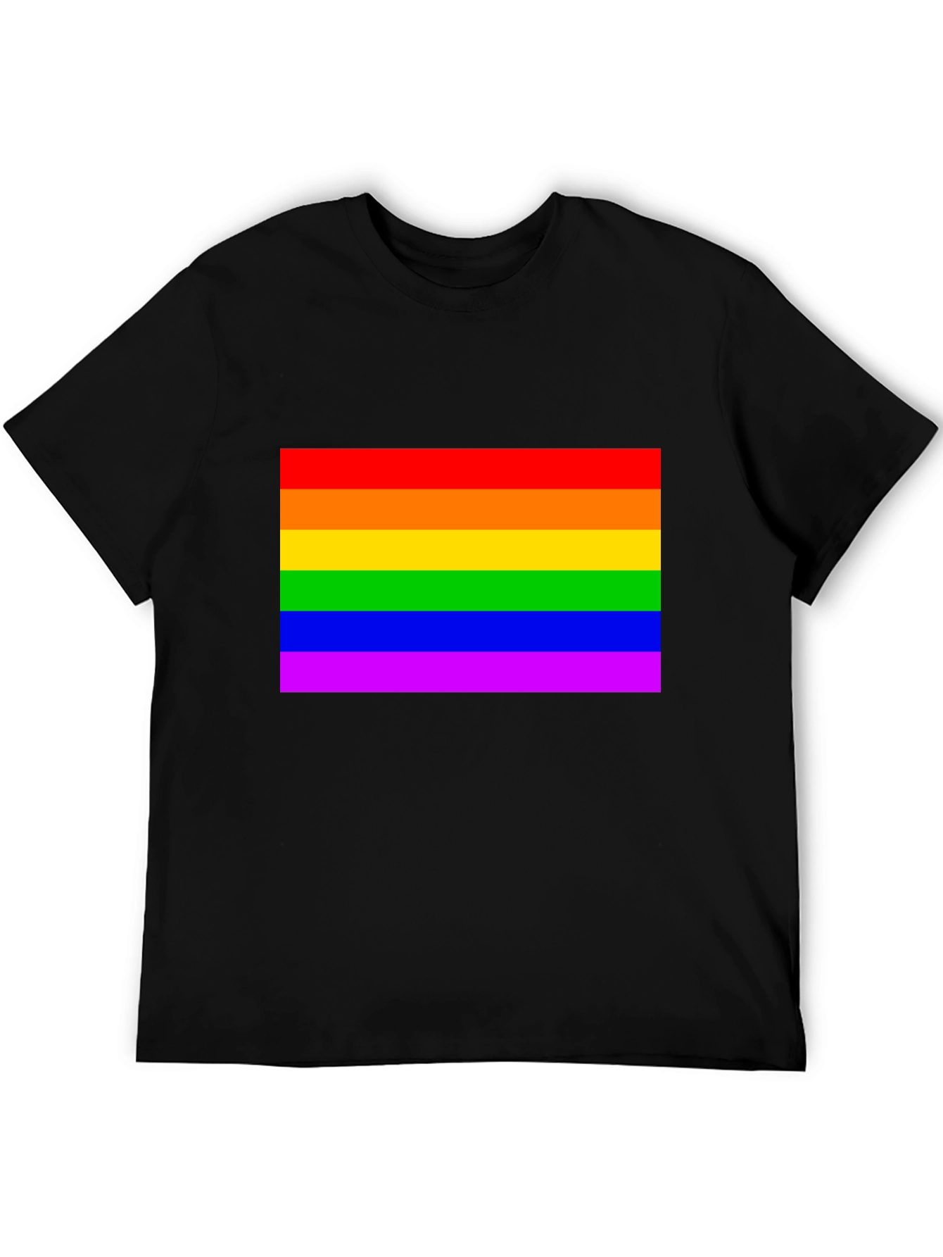 Pride Rainbow Flag Graphic Tee - Soft Cotton Unisex