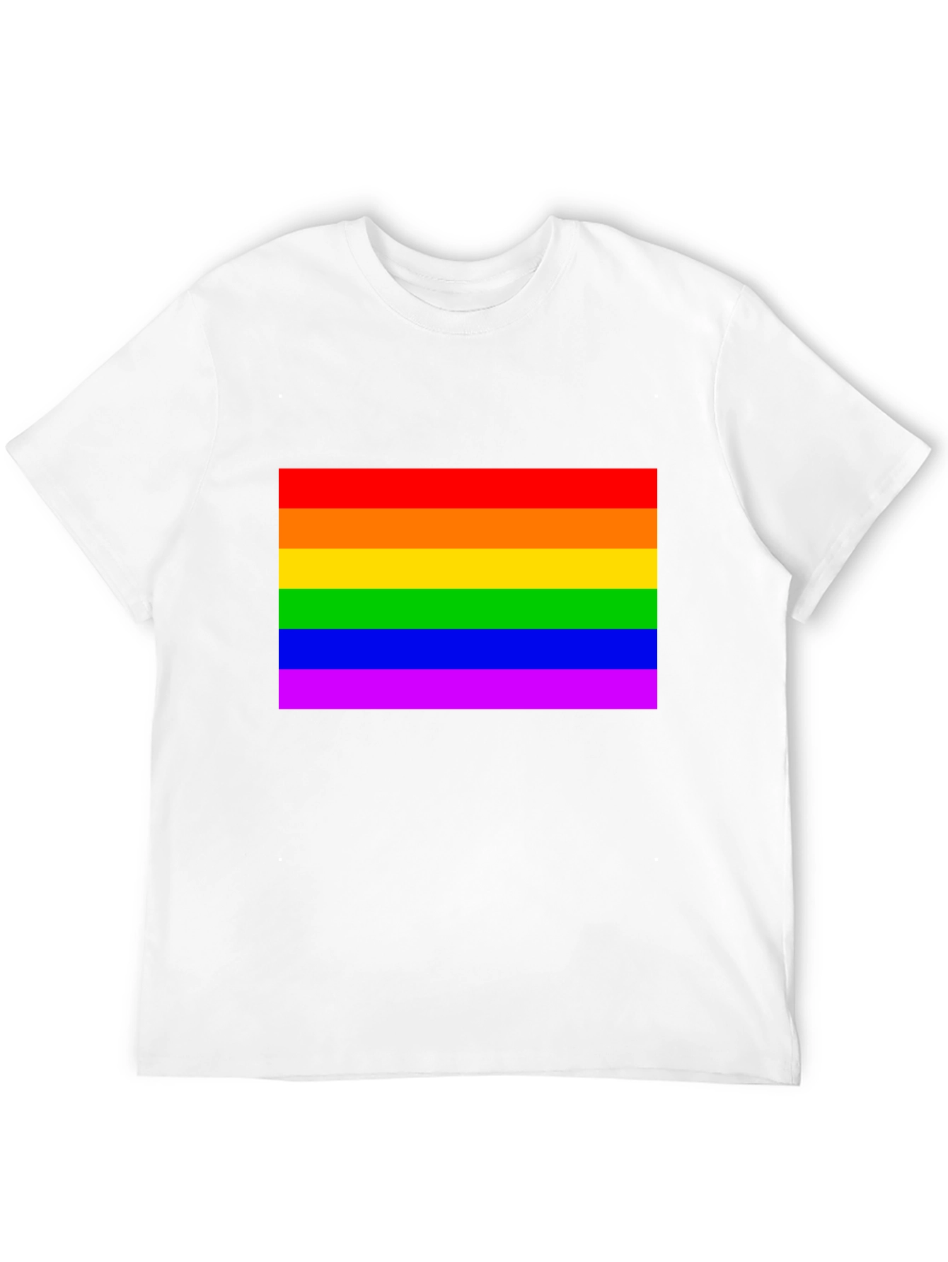 Pride Rainbow Flag Graphic Tee - Soft Cotton Unisex