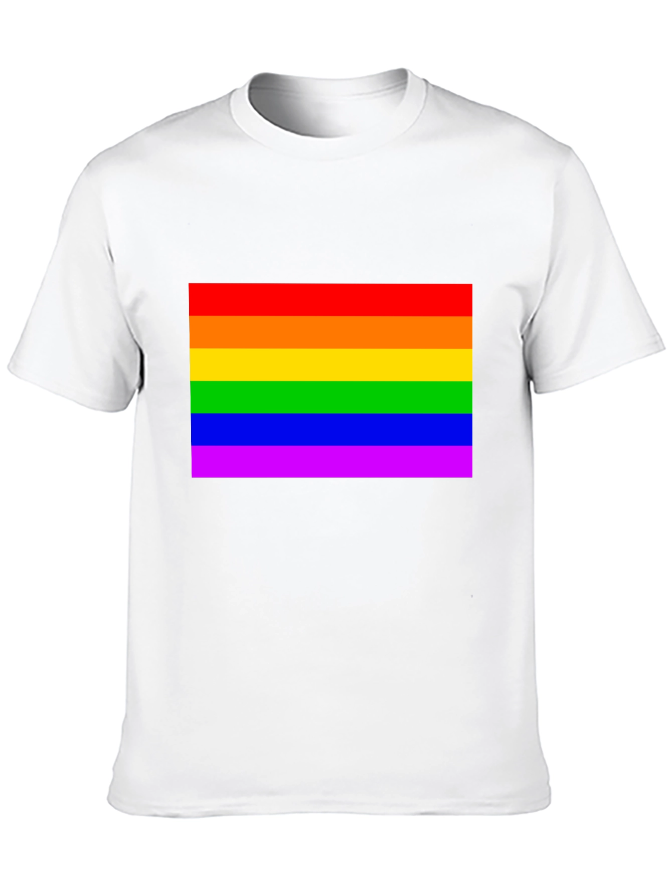 Pride Rainbow Flag Graphic Tee - Soft Cotton Unisex