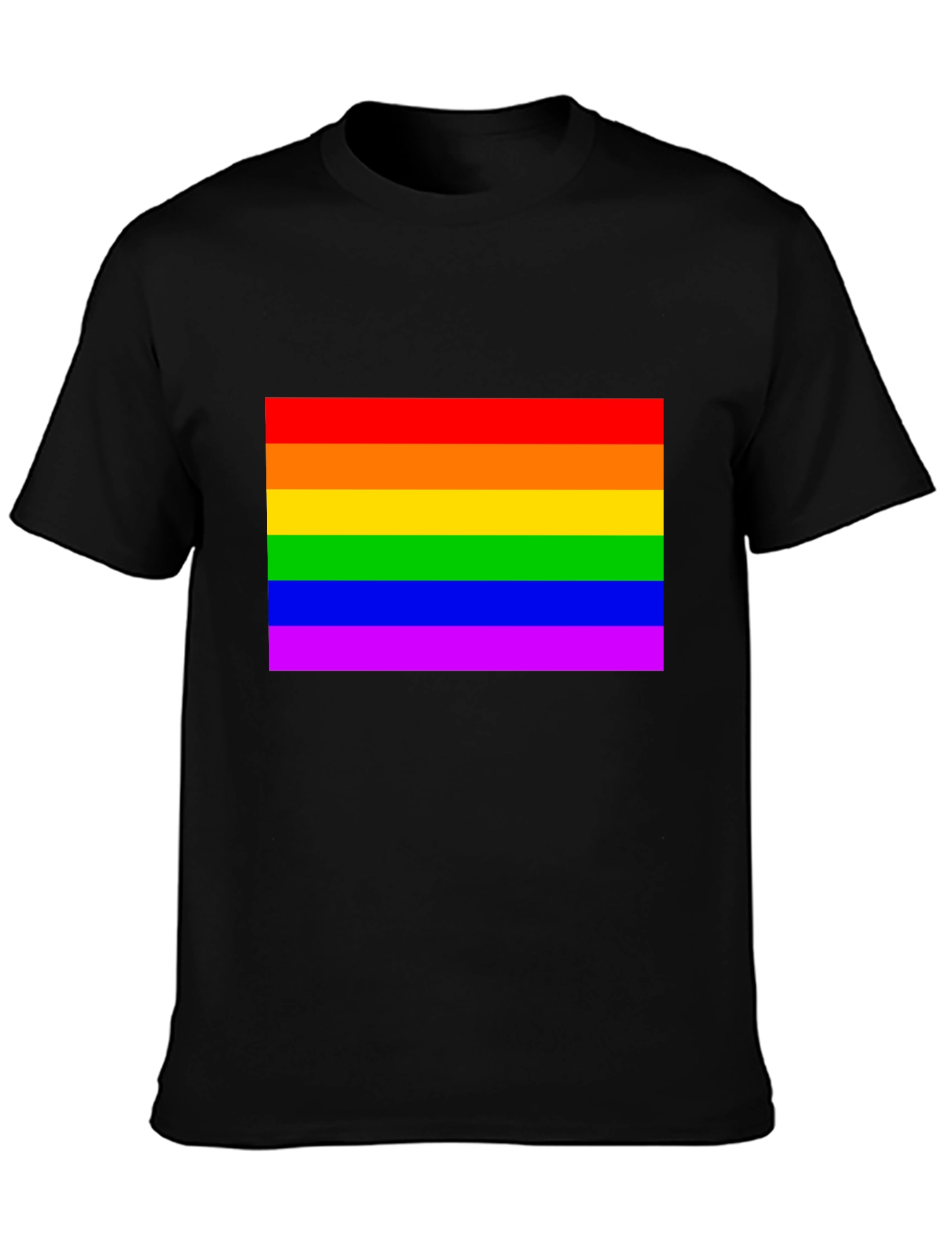 Pride Rainbow Flag Graphic Tee - Soft Cotton Unisex