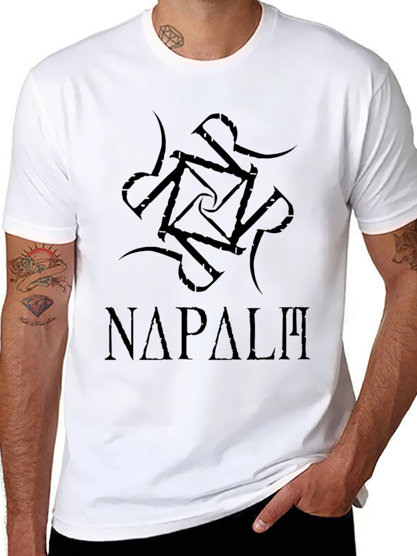Napalm Death Band Logo Black T-Shirt