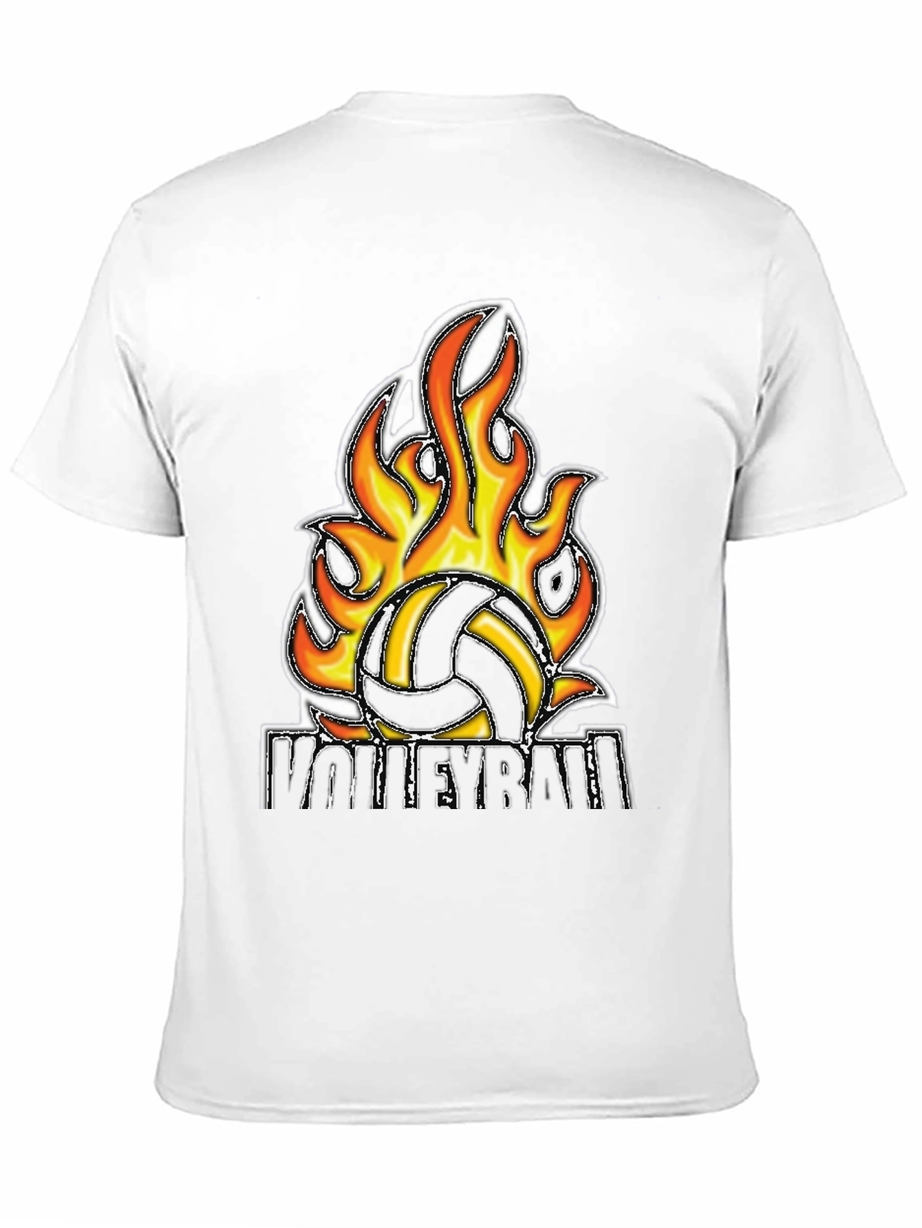Fiery Volleyball Graphic Tee