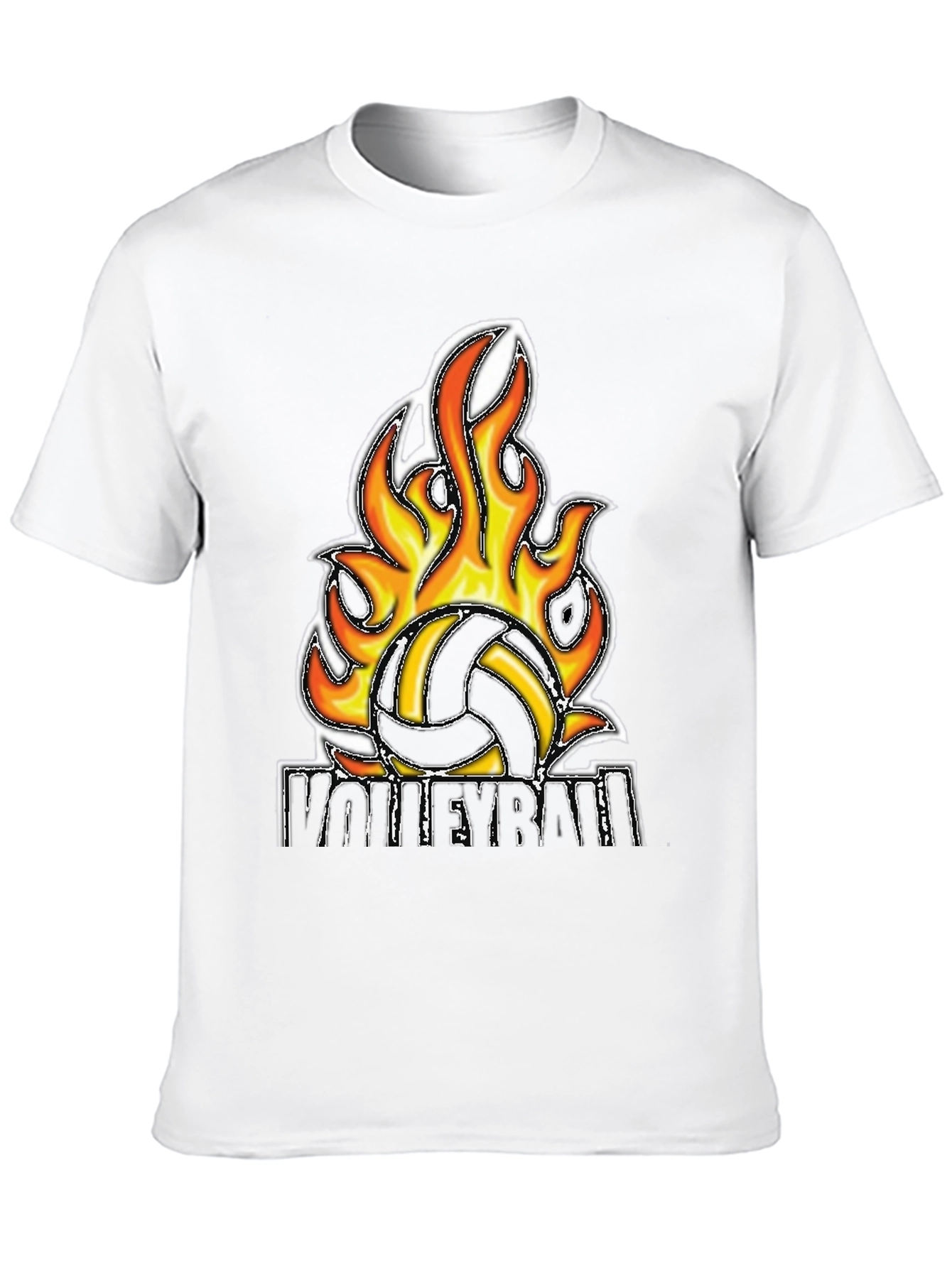 Fiery Volleyball Graphic Tee