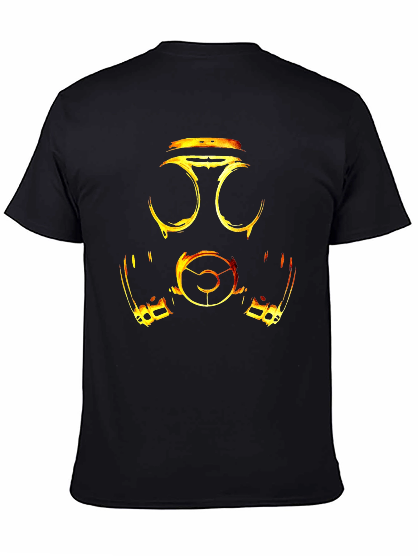 Fiery Gas Mask Graphic Tee - Bold Streetwear