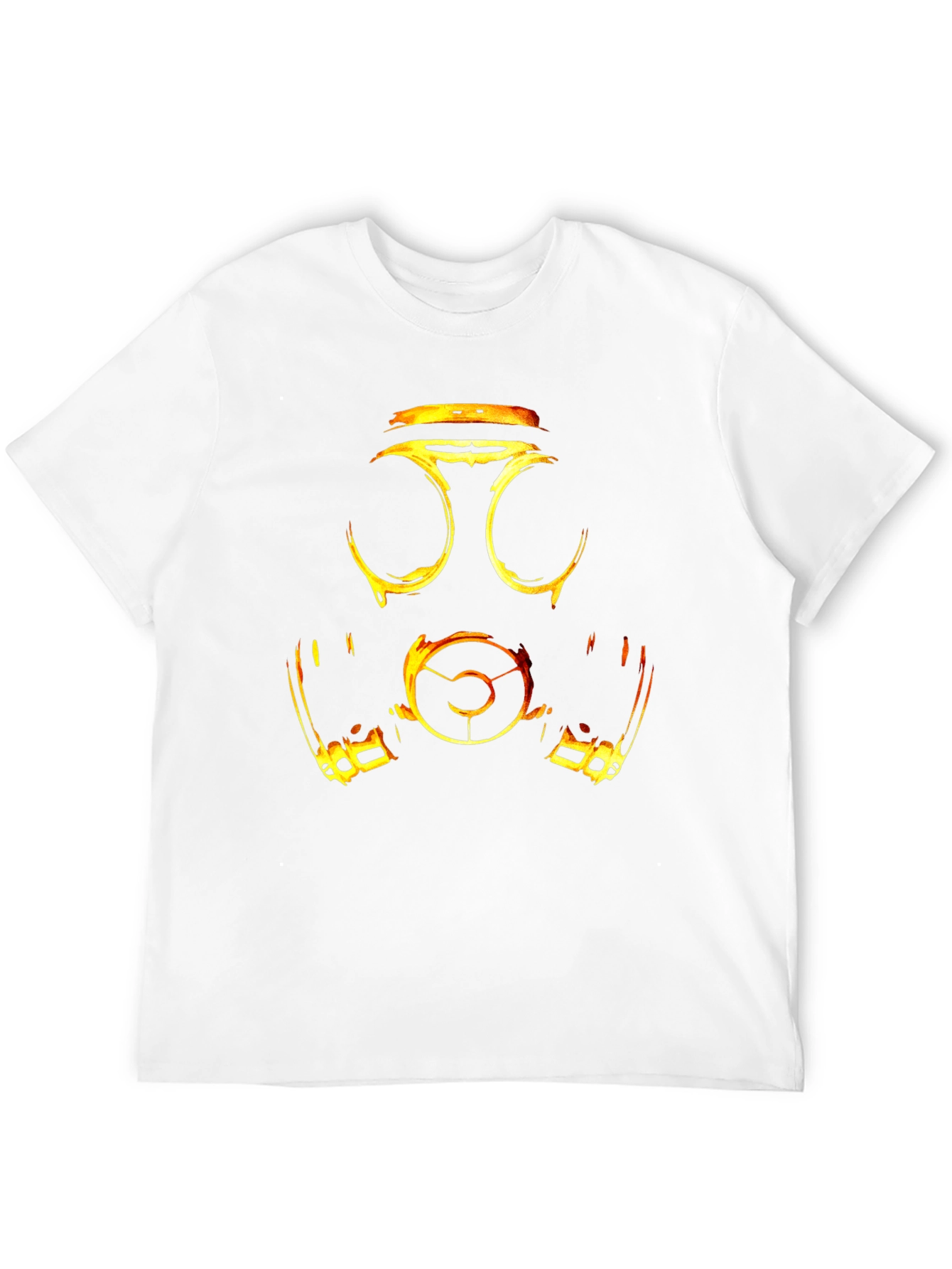Fiery Gas Mask Graphic Tee - Bold Streetwear