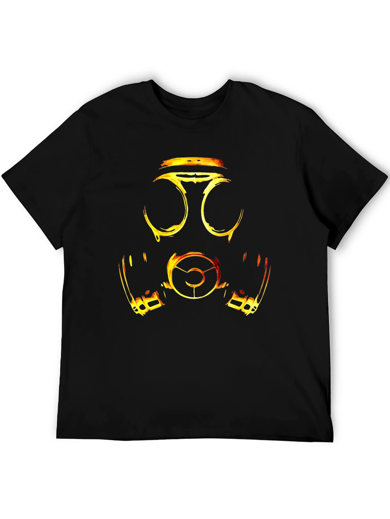 Fiery Gas Mask Graphic Tee - Bold Streetwear