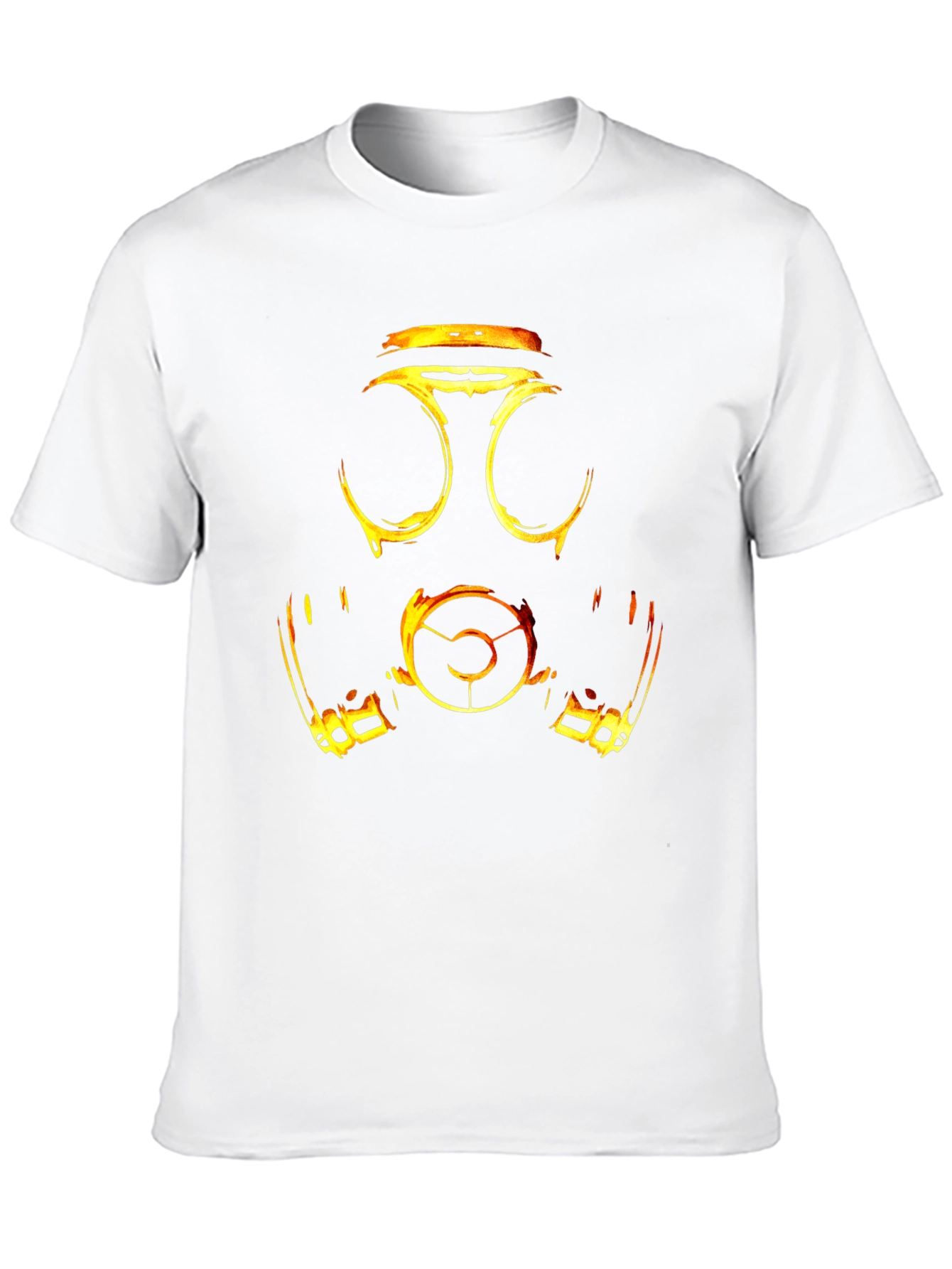Fiery Gas Mask Graphic Tee - Bold Streetwear