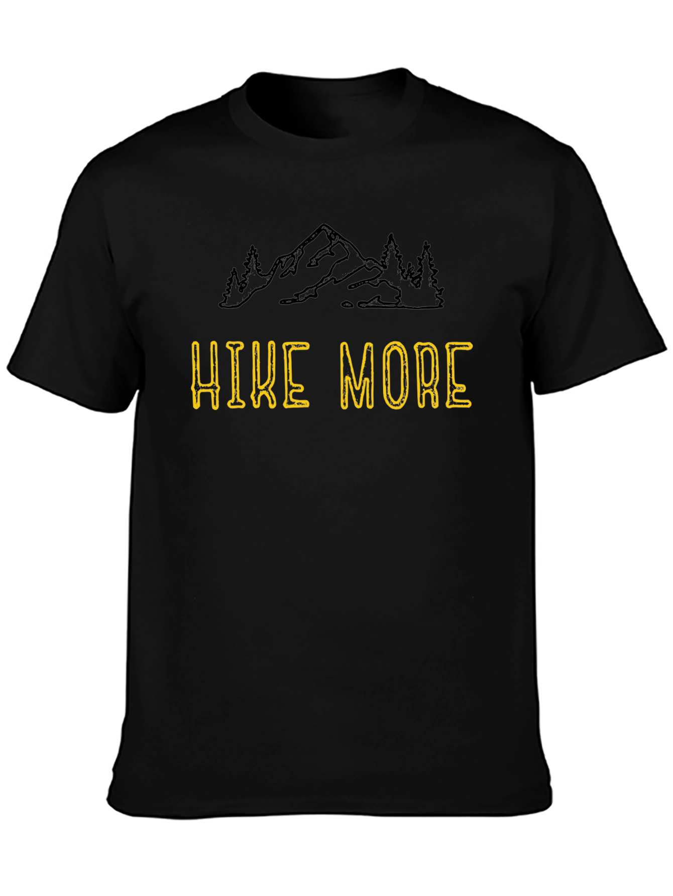 Hike More Black Graphic Tee