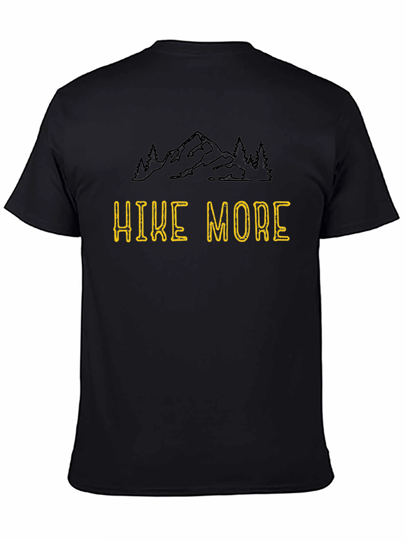 Hike More Black Graphic Tee