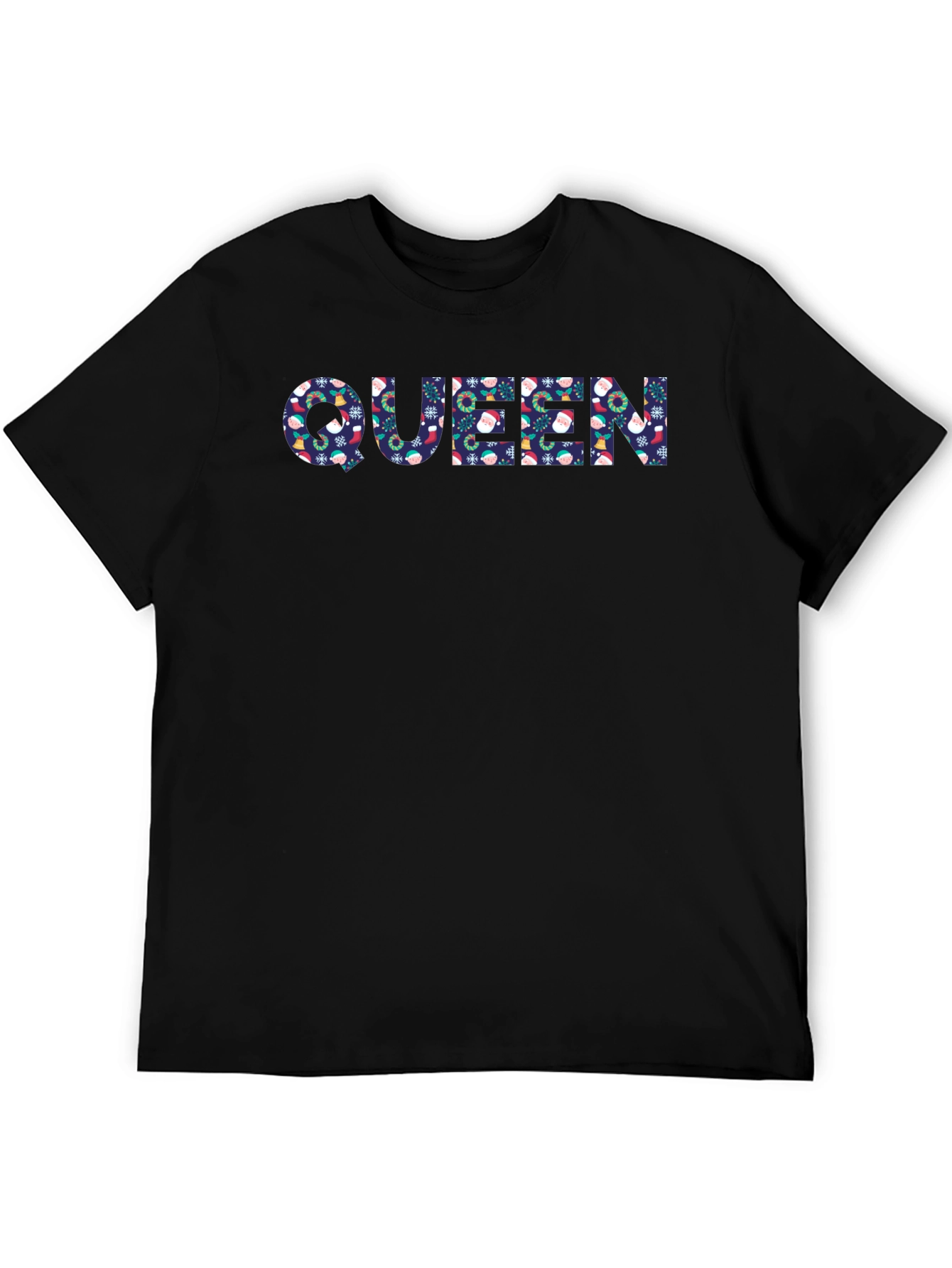 Queen Christmas Pattern Graphic T-Shirt