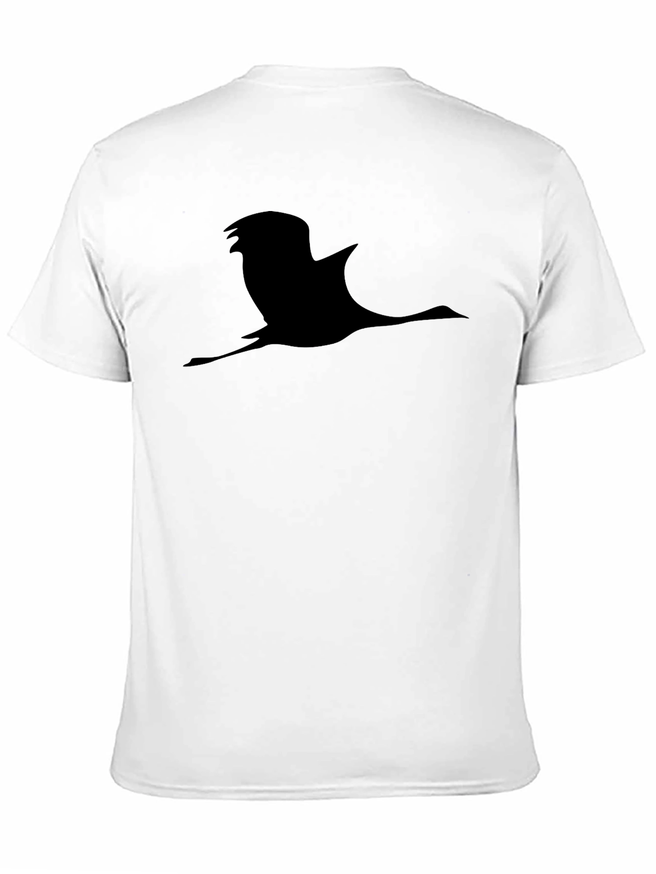 Flying Bird Silhouette Black T-Shirt