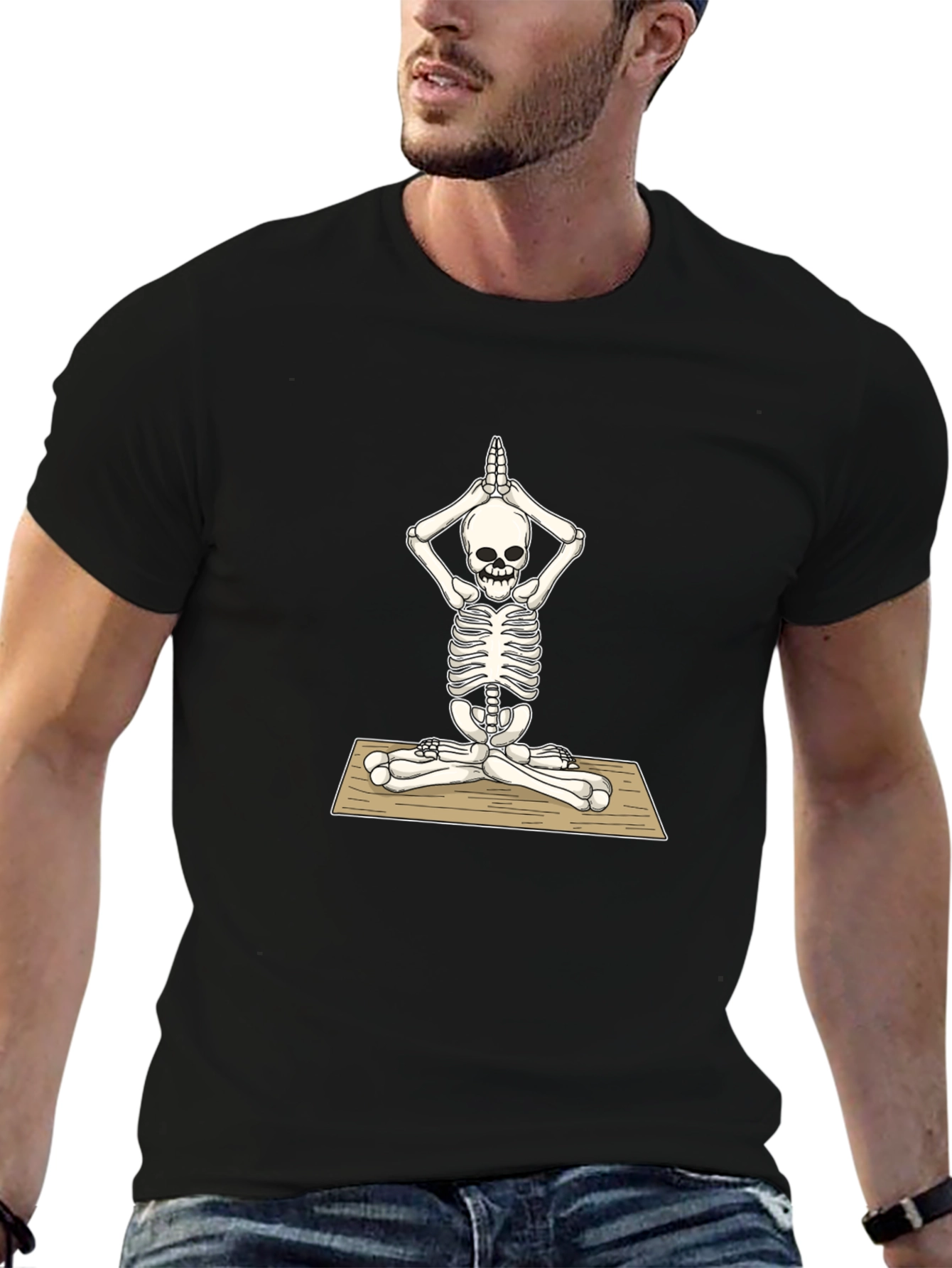 Yoga Skeleton T-Shirt - Meditating Anatomy Tee