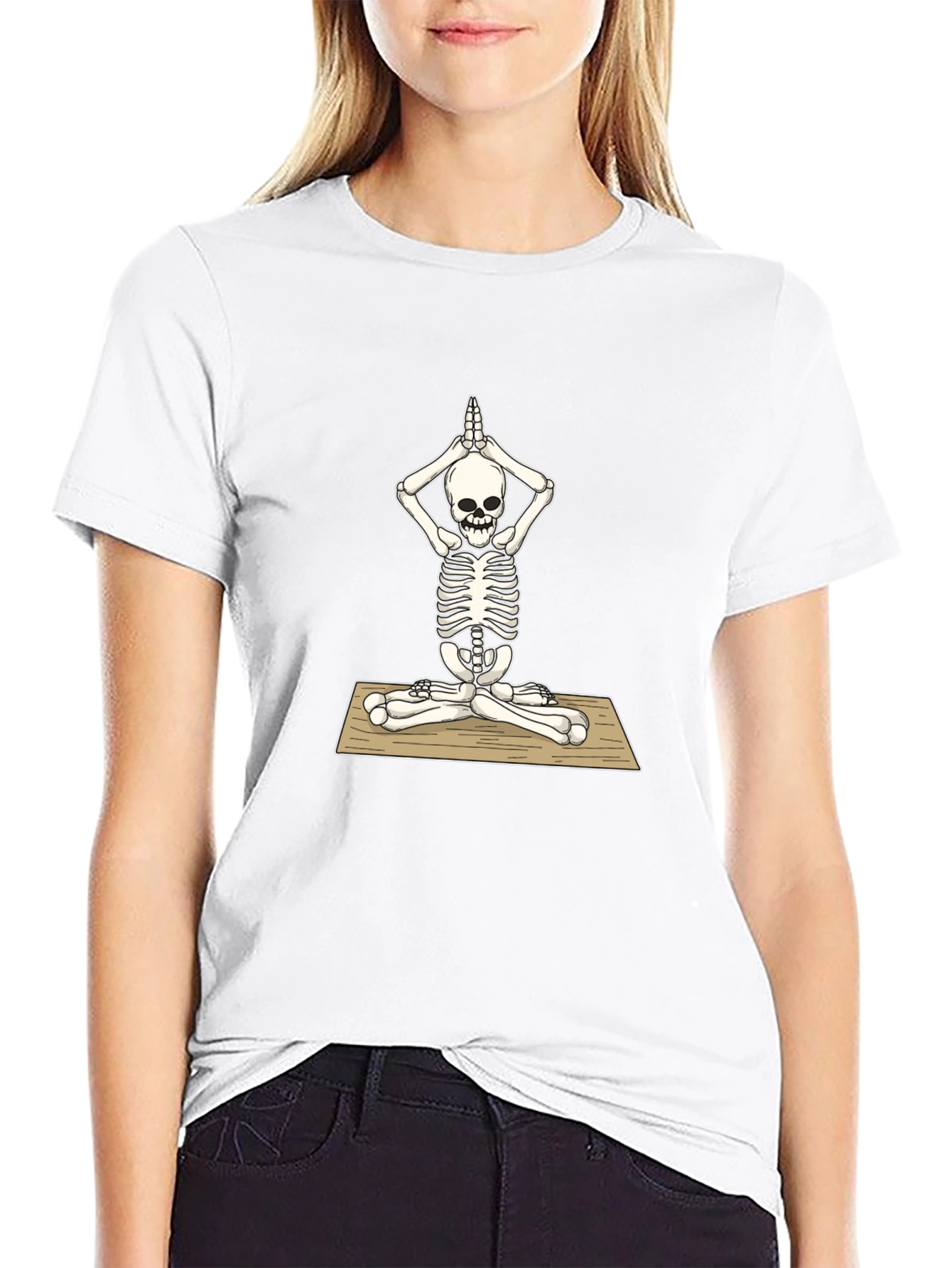 Yoga Skeleton T-Shirt - Meditating Anatomy Tee