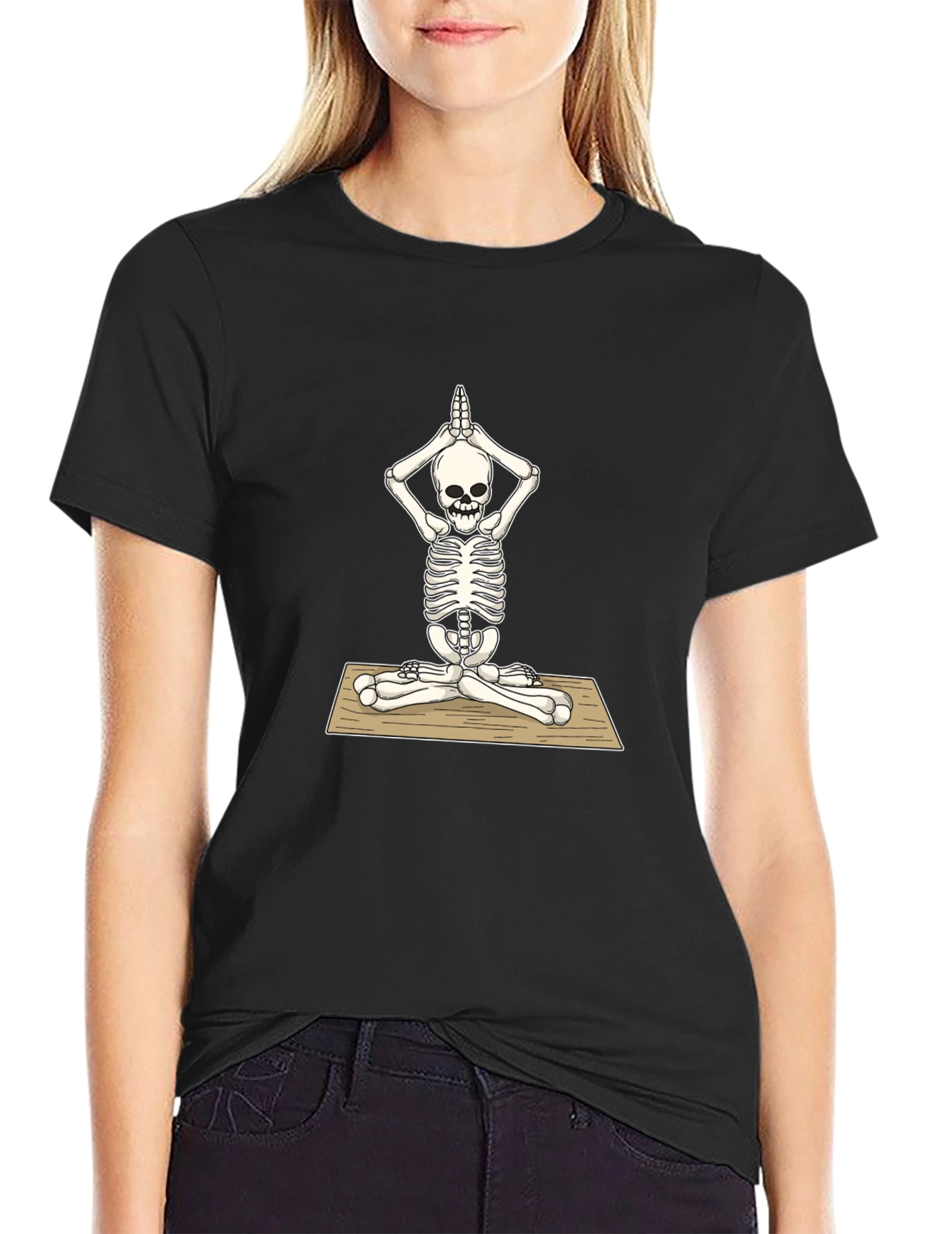 Yoga Skeleton T-Shirt - Meditating Anatomy Tee