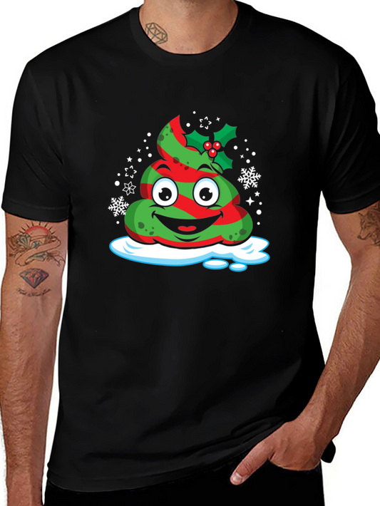Christmas Poop Emoji T-Shirt - Festive Holiday Tee