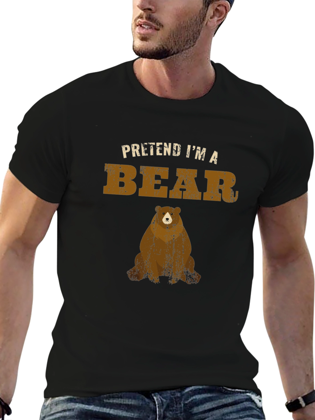 Pretend Im a Bear T-Shirt - Black