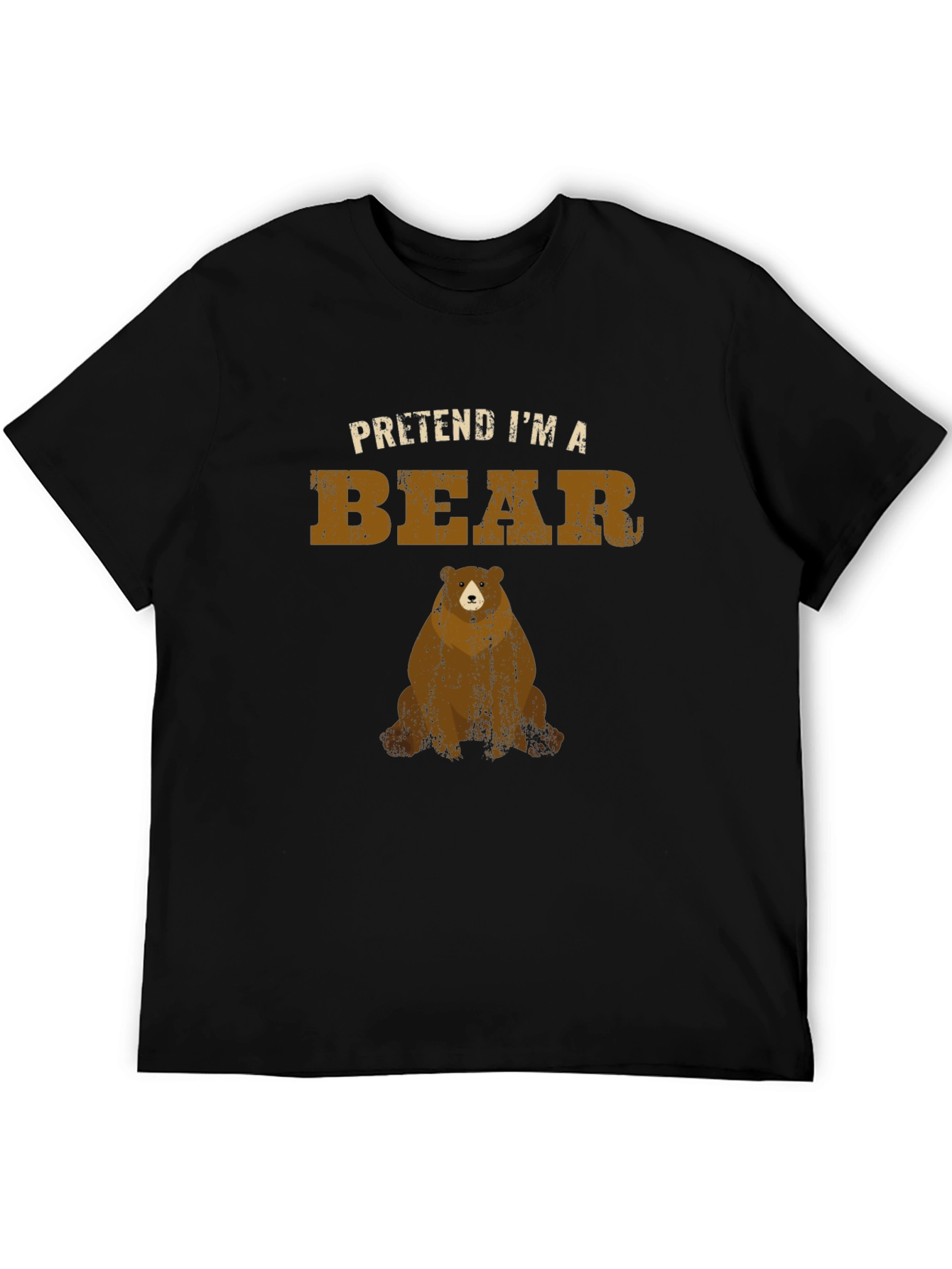 Pretend Im a Bear T-Shirt - Black