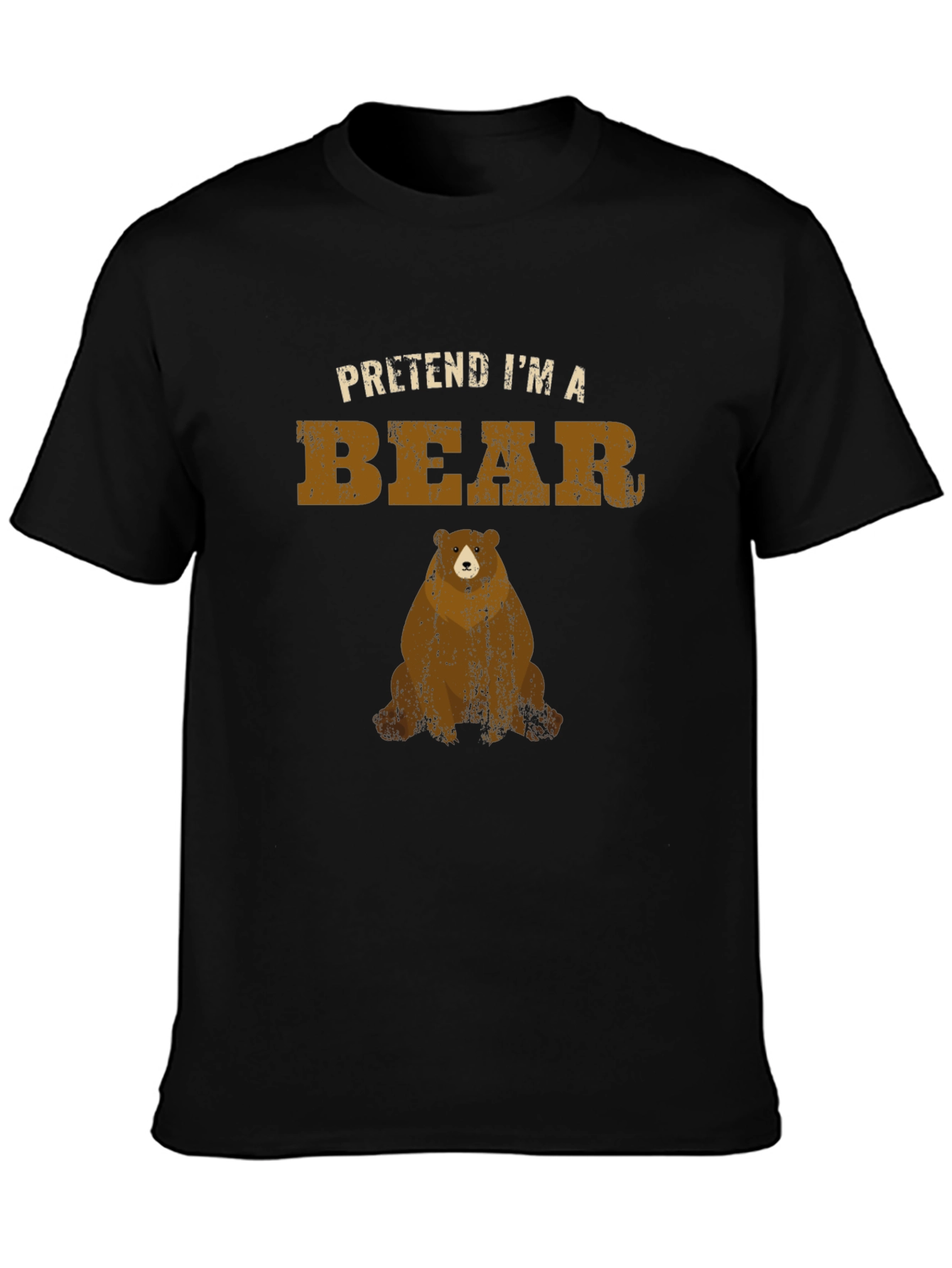 Pretend Im a Bear T-Shirt - Black