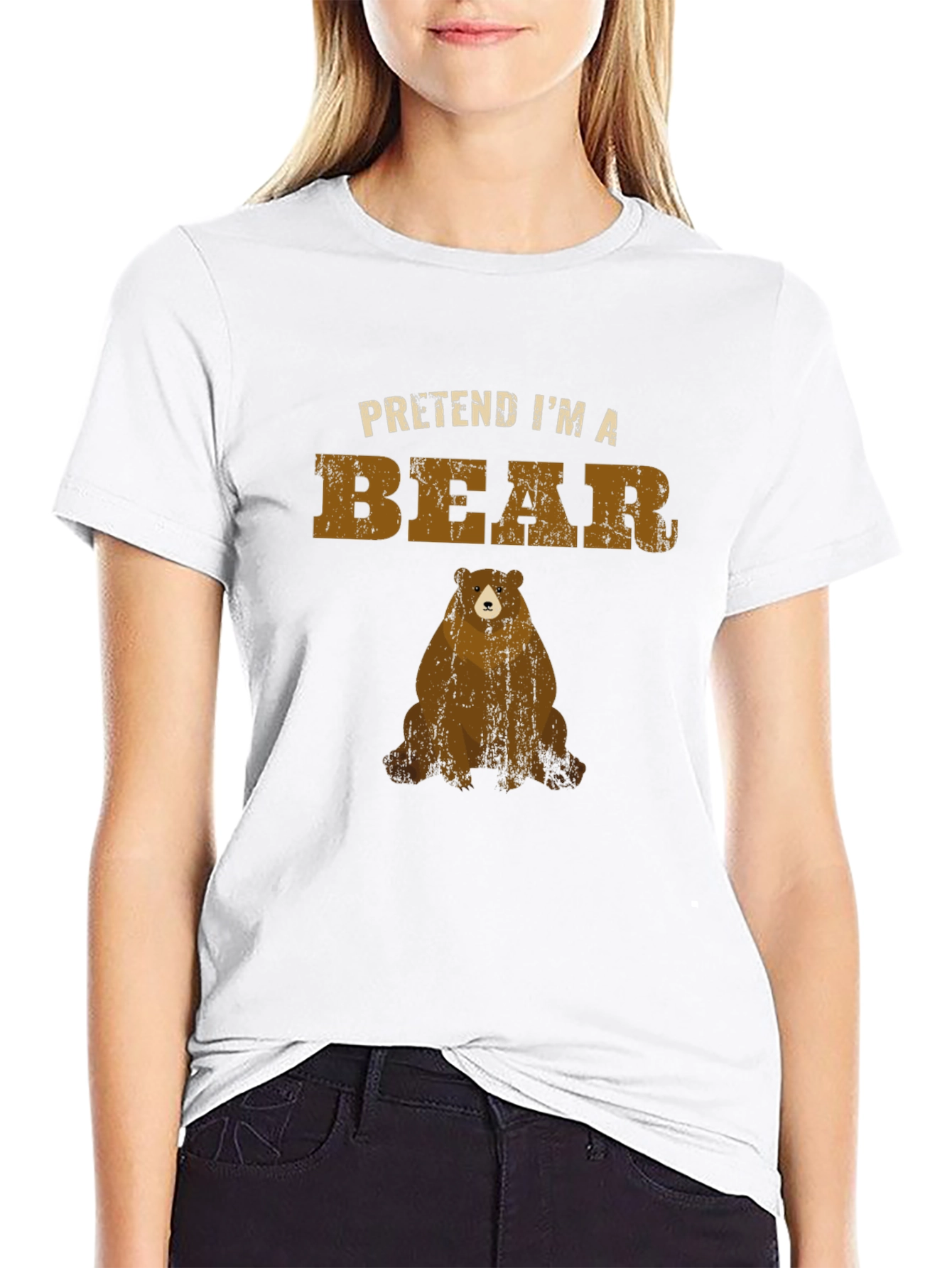 Pretend Im a Bear T-Shirt - Black