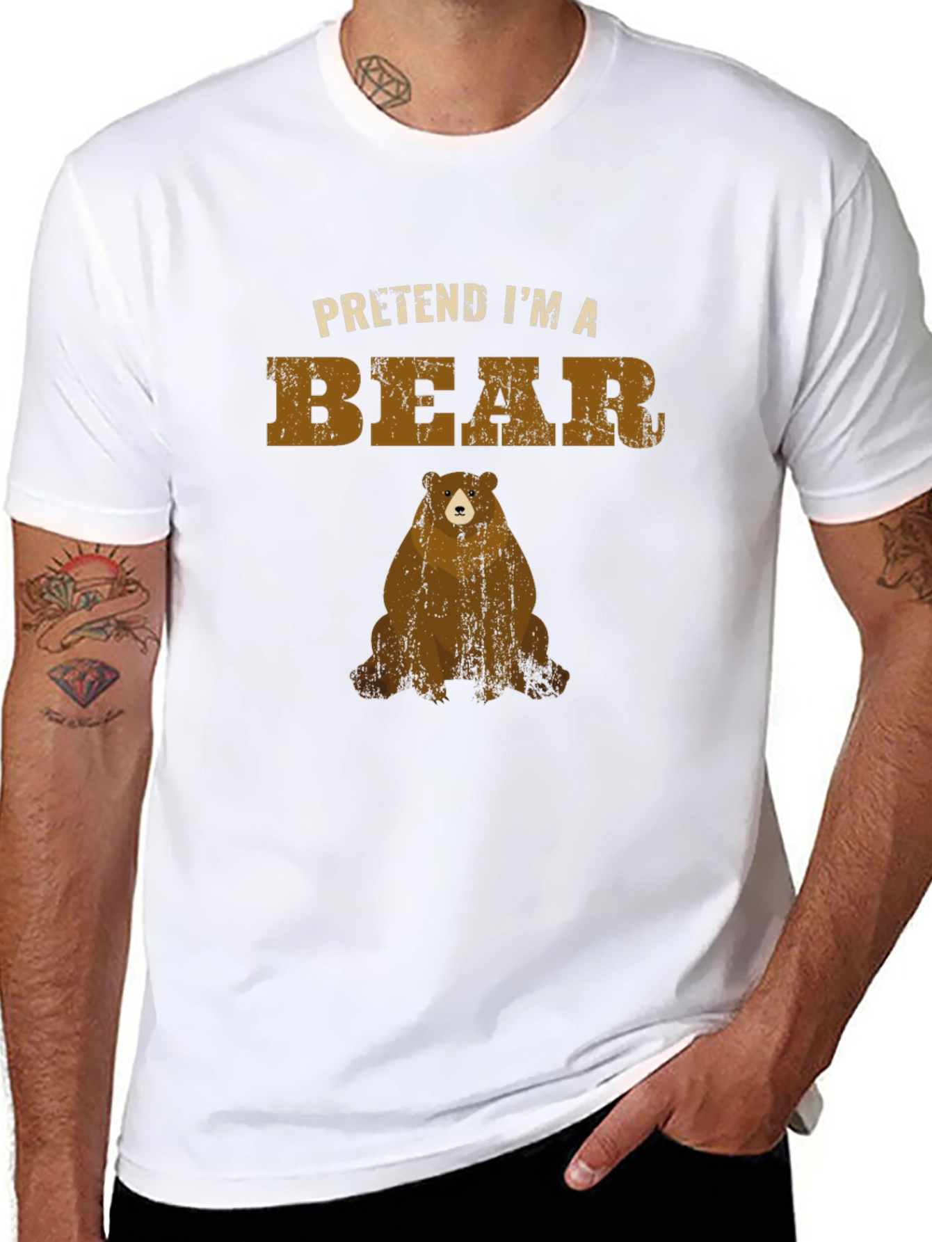 Pretend Im a Bear T-Shirt - Black