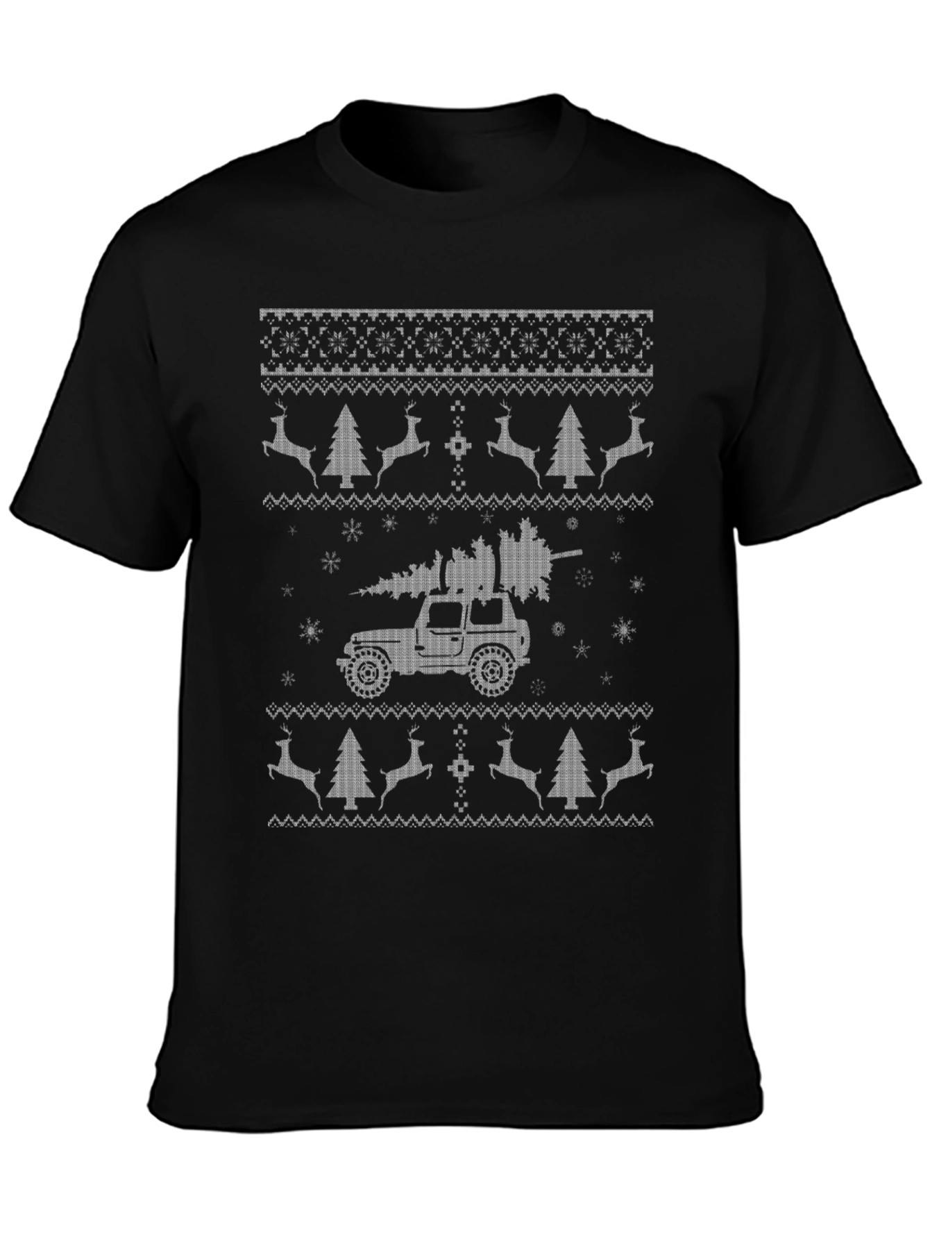 Christmas Jeep Ugly Sweater T-Shirt Holiday Gift