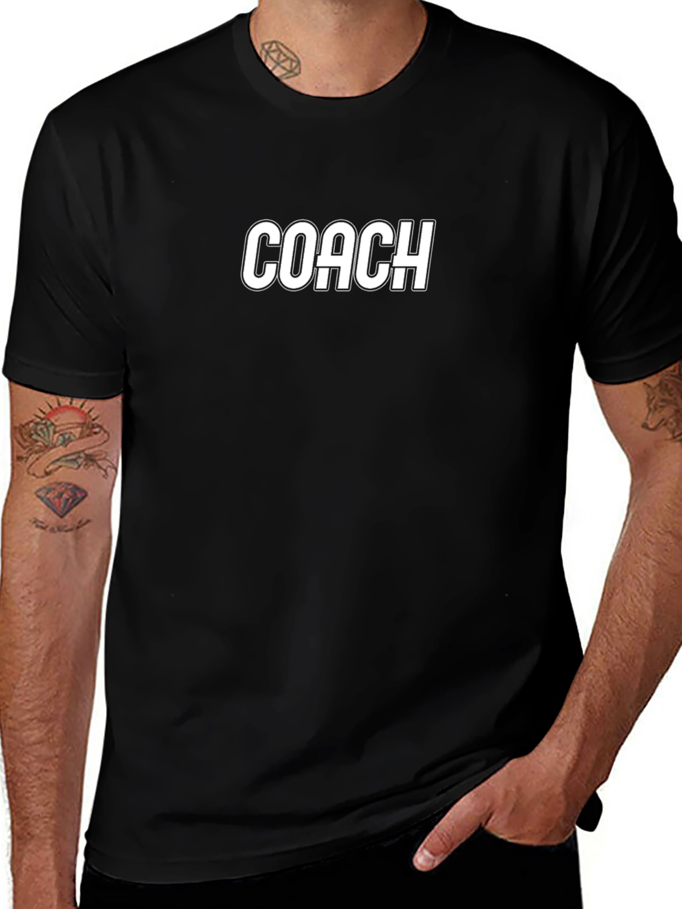 Mens Coach Graphic Crew Neck T-Shirt