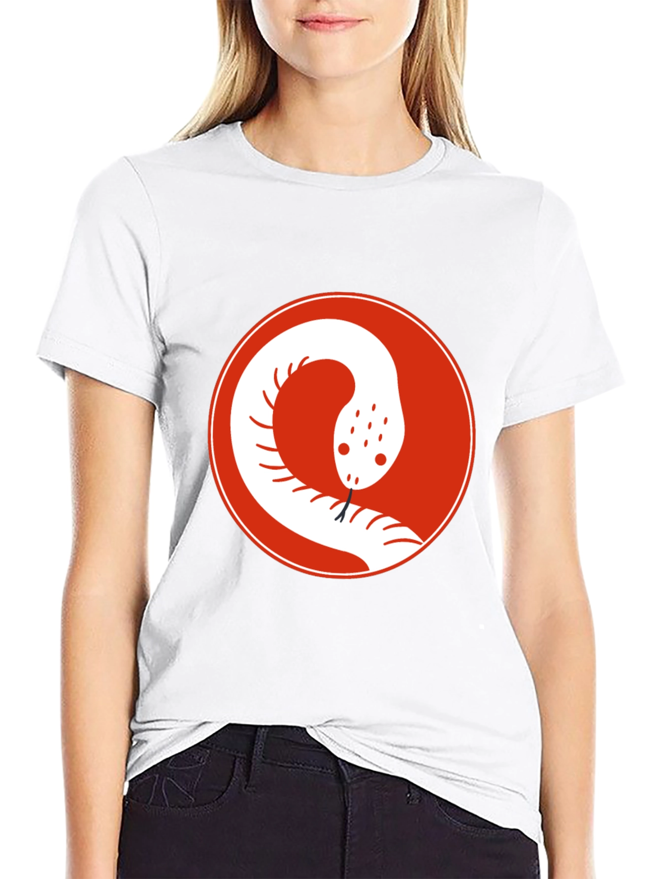 Snake Circle Graphic Tee - Cool Casual Style