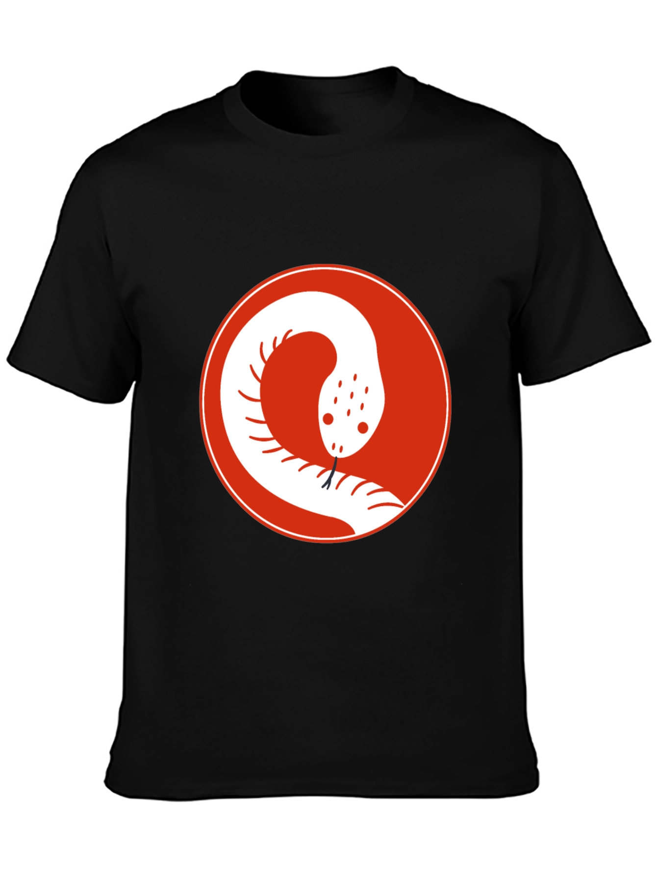 Snake Circle Graphic Tee - Cool Casual Style