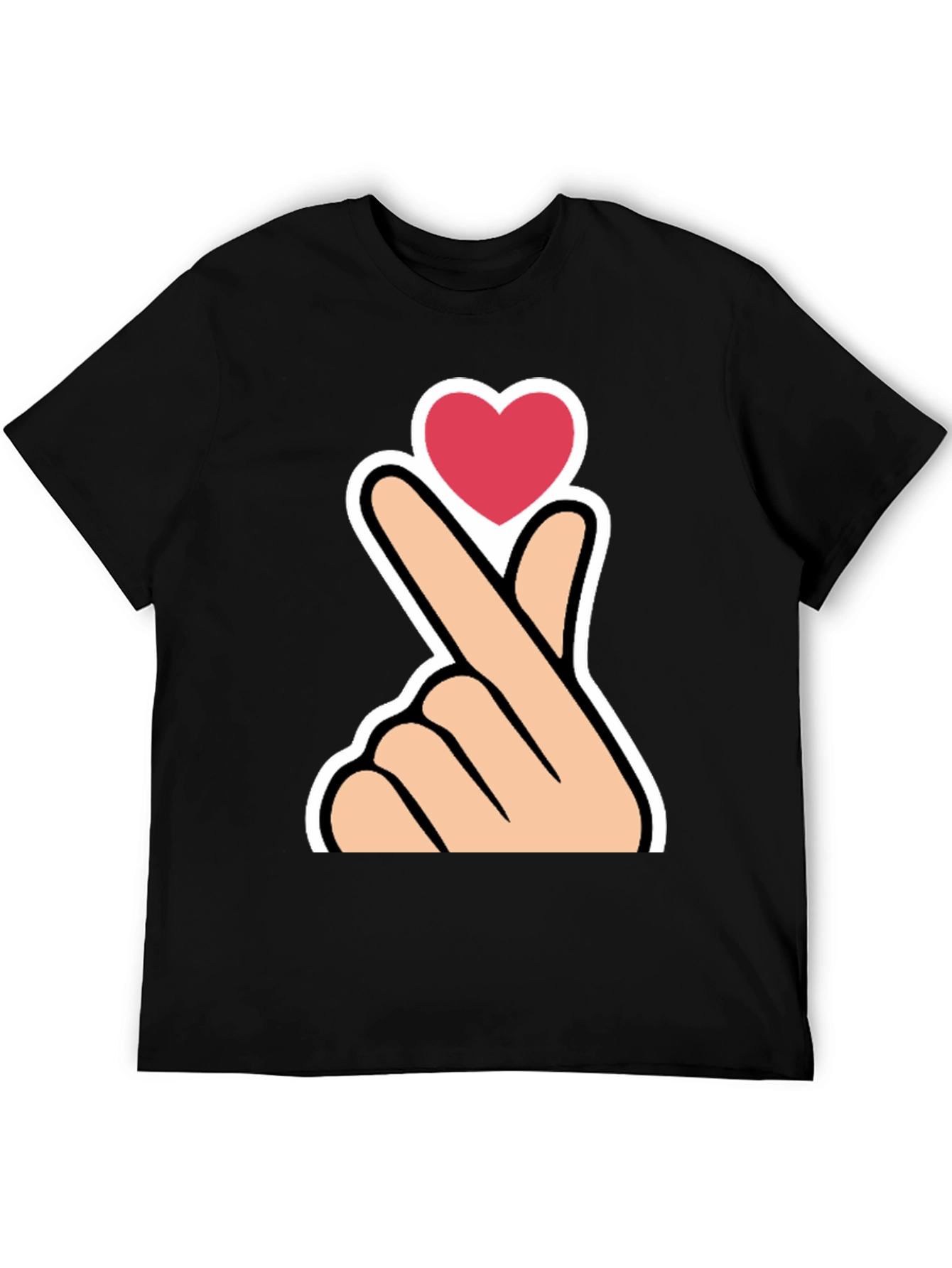 Heart Gesture Graphic Tee - K-Pop Love