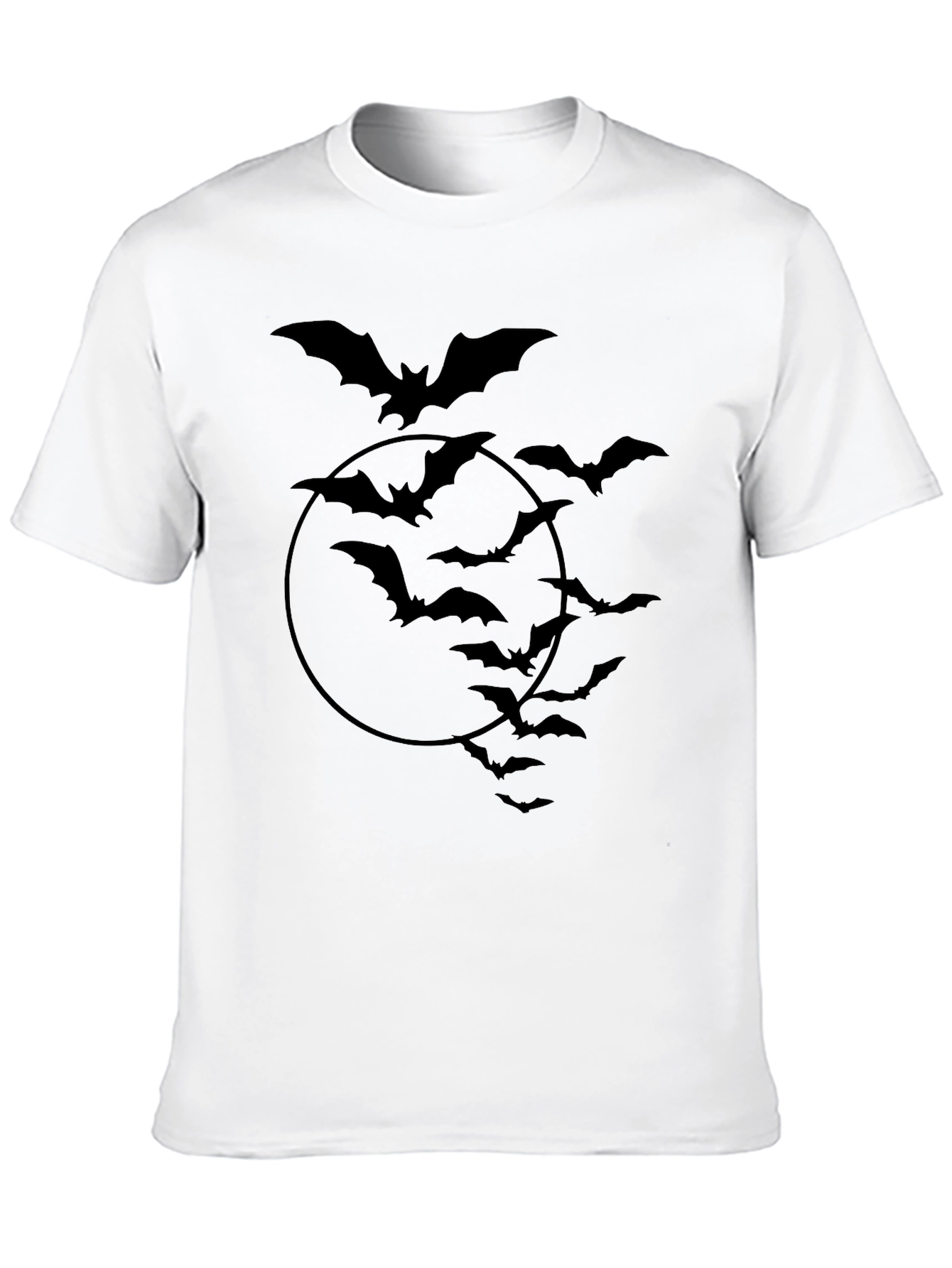 Bat Silhouette Graphic Tee - Halloween Ready!
