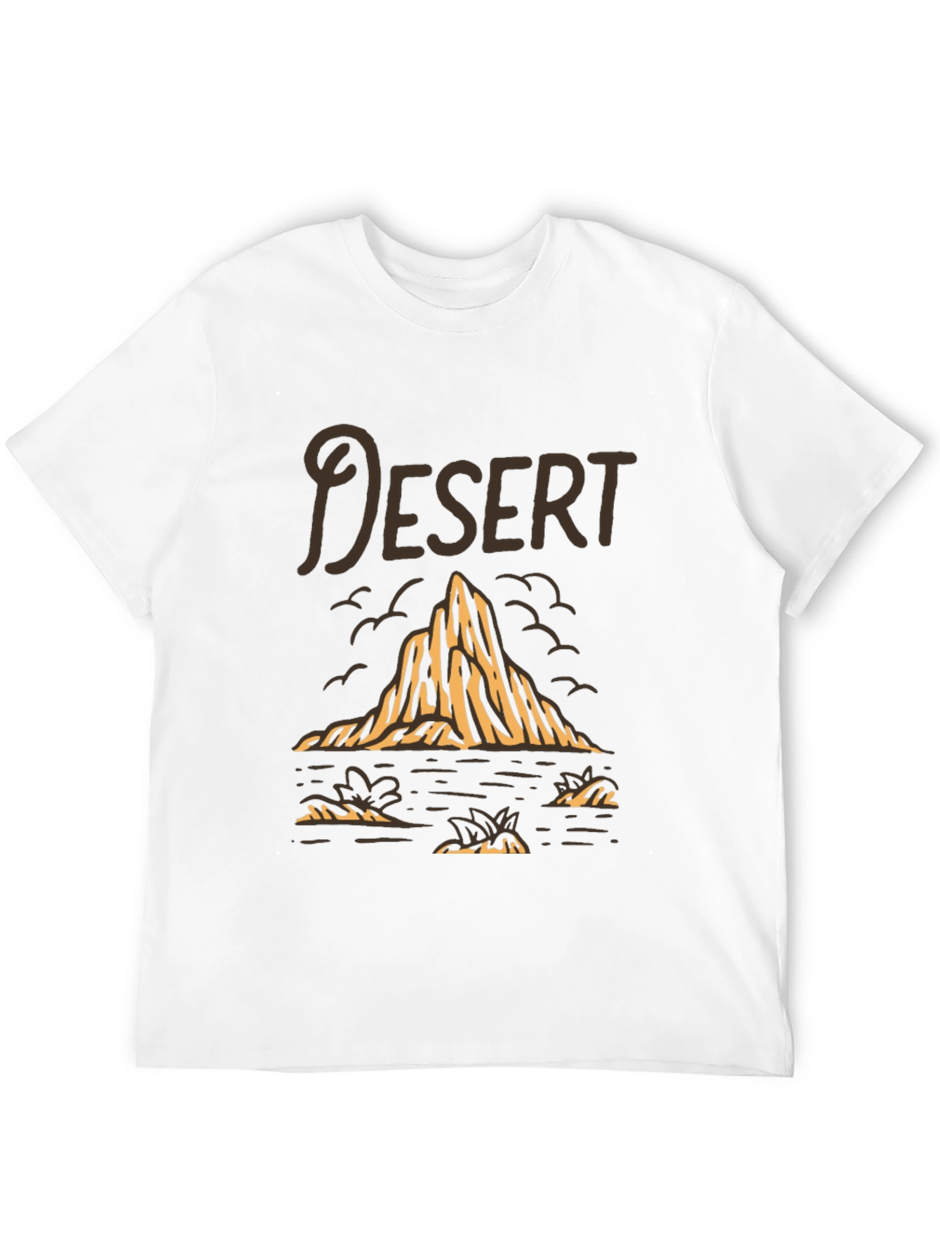 Desert Graphic Tee - Stylish Black Cotton T-Shirt