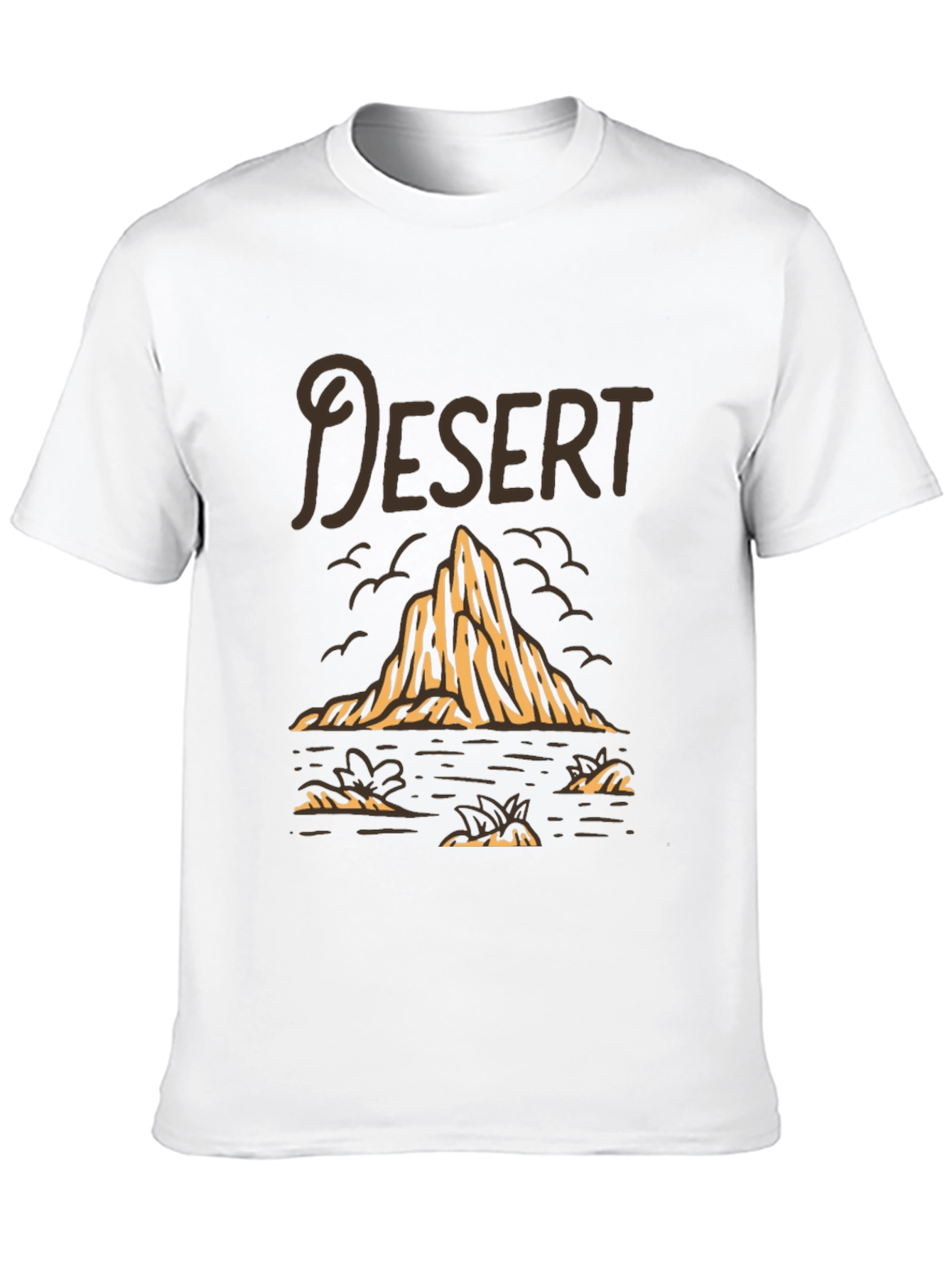 Desert Graphic Tee - Stylish Black Cotton T-Shirt