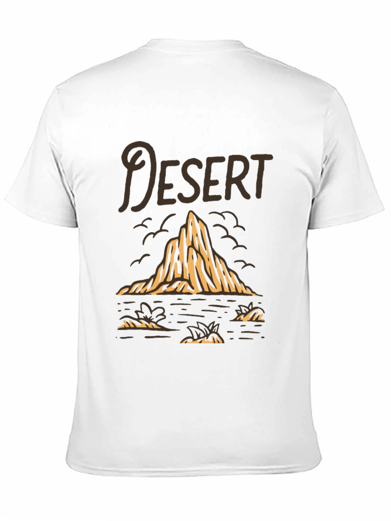 Desert Graphic Tee - Stylish Black Cotton T-Shirt