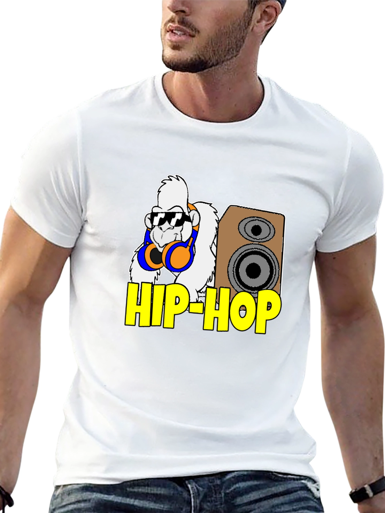 Hip Hop Gorilla Graphic T-Shirt