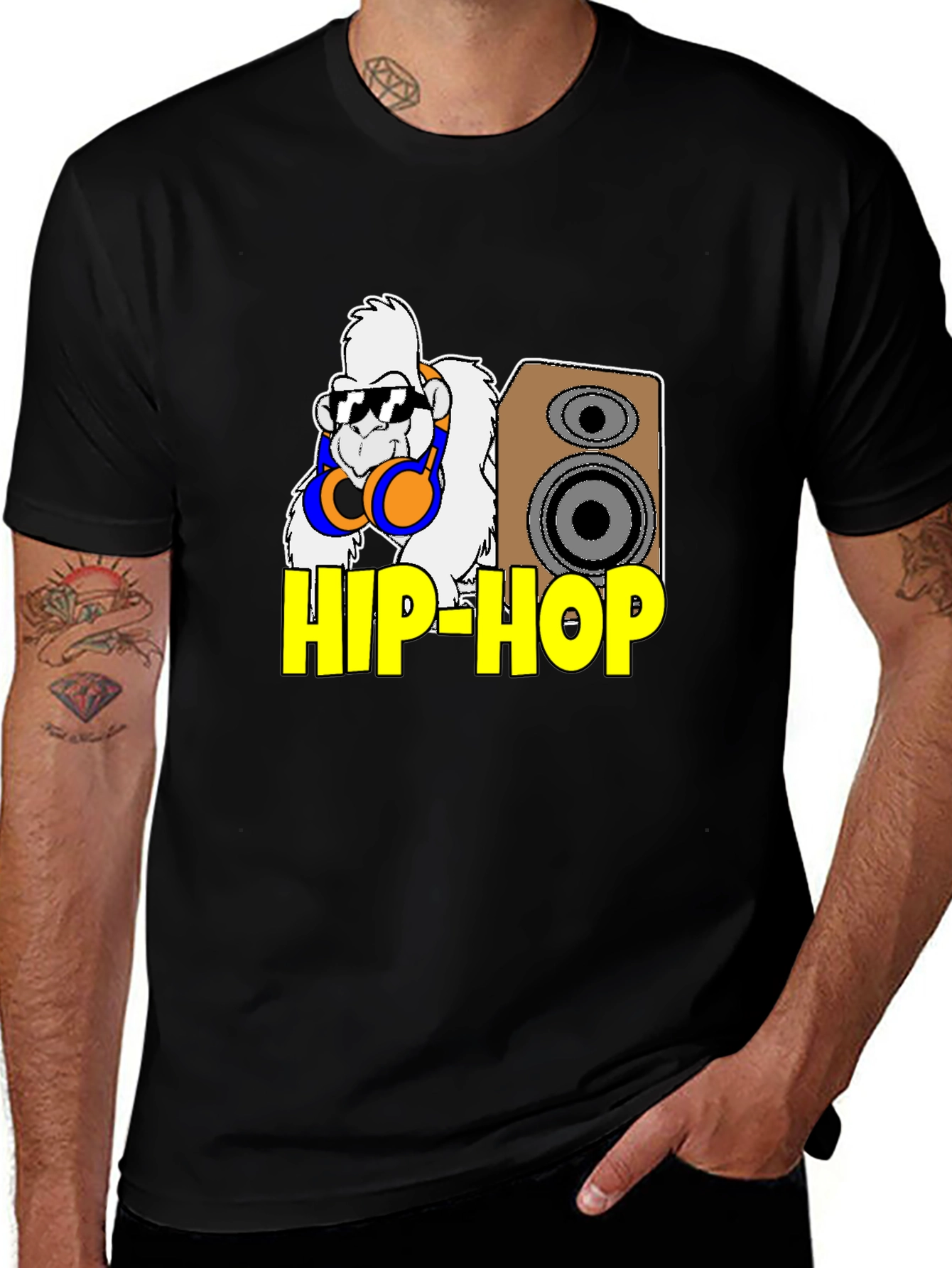 Hip Hop Gorilla Graphic T-Shirt