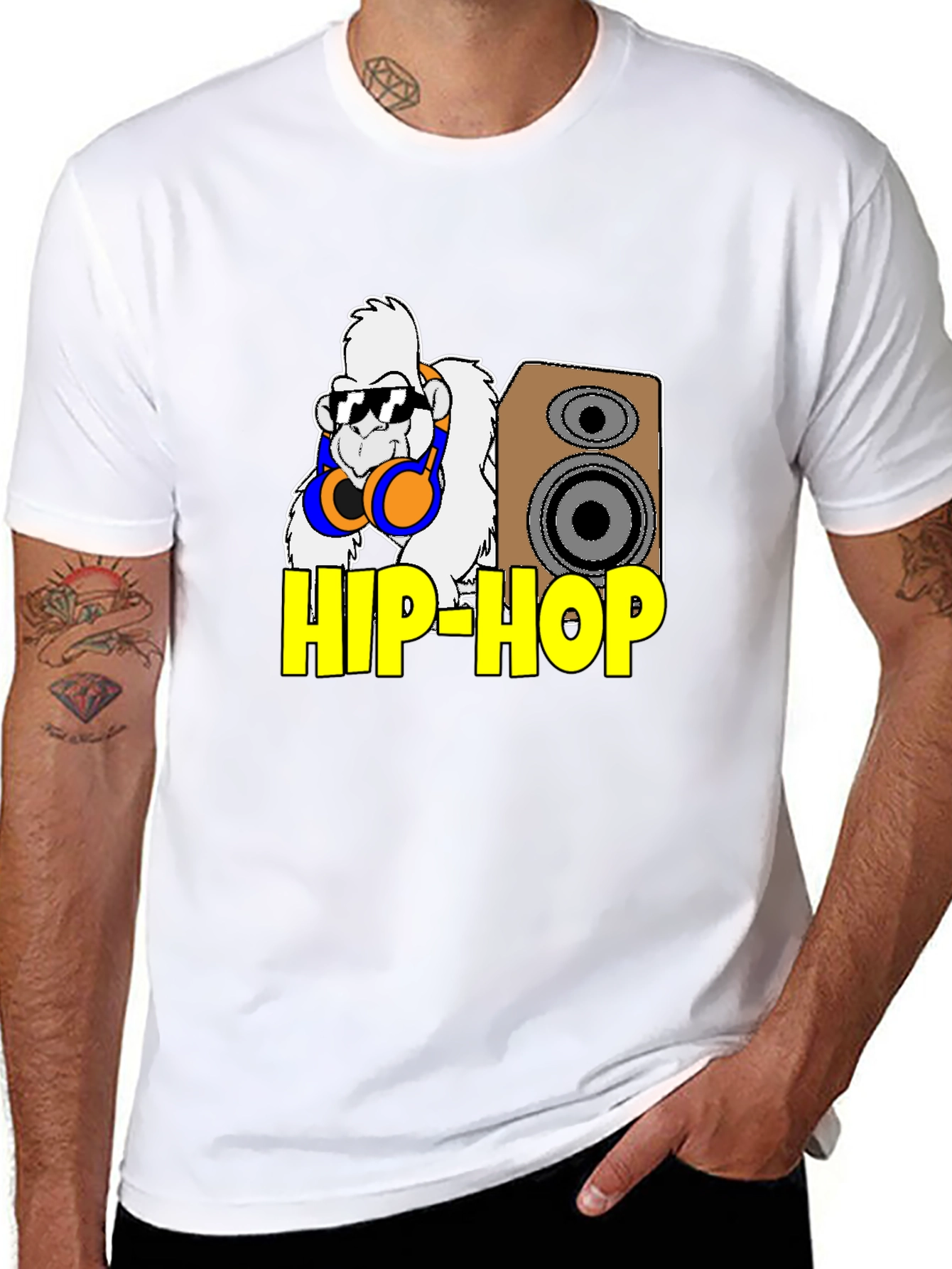 Hip Hop Gorilla Graphic T-Shirt